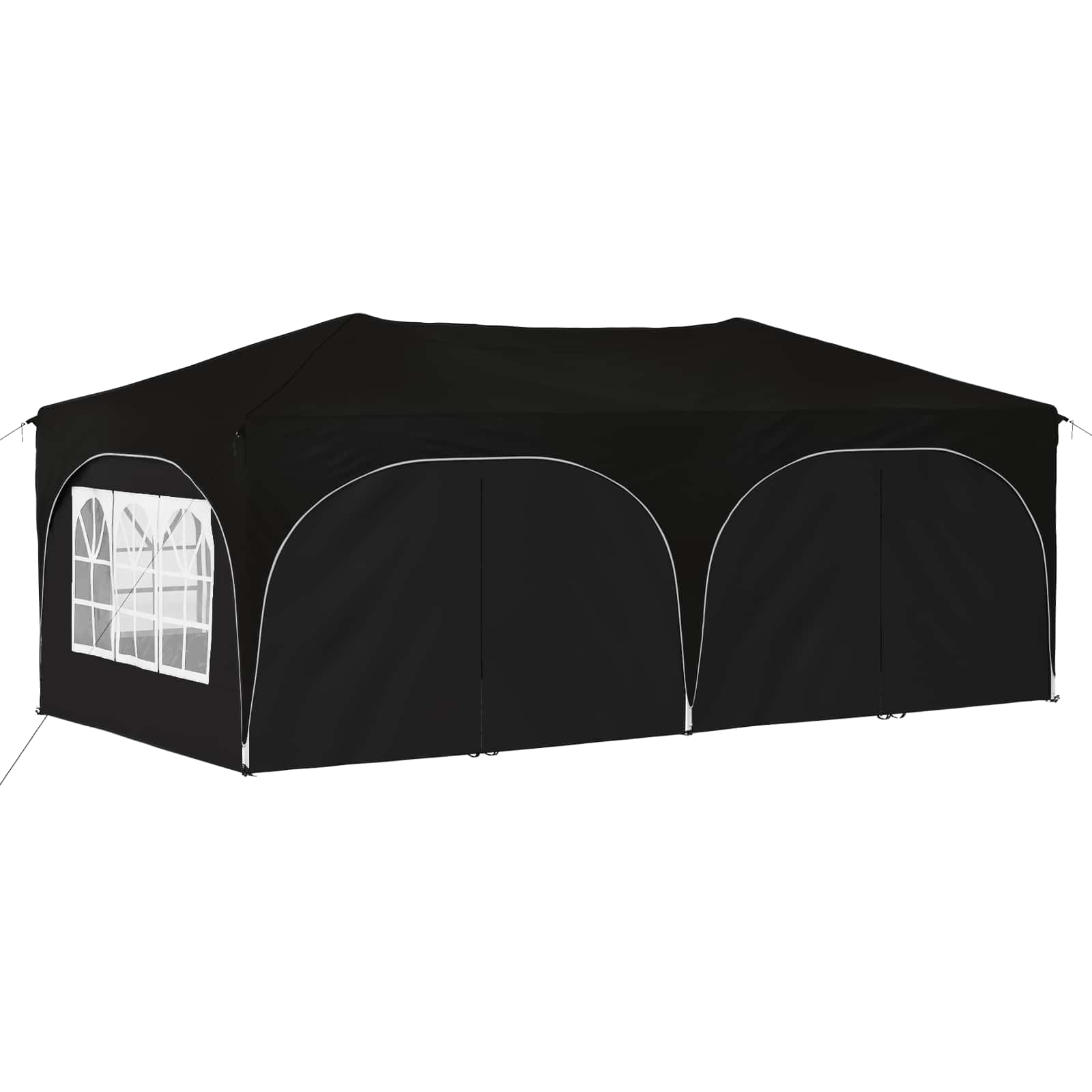 Rastezljivi šator za zabave 575 x 288 x 245 cm Crna