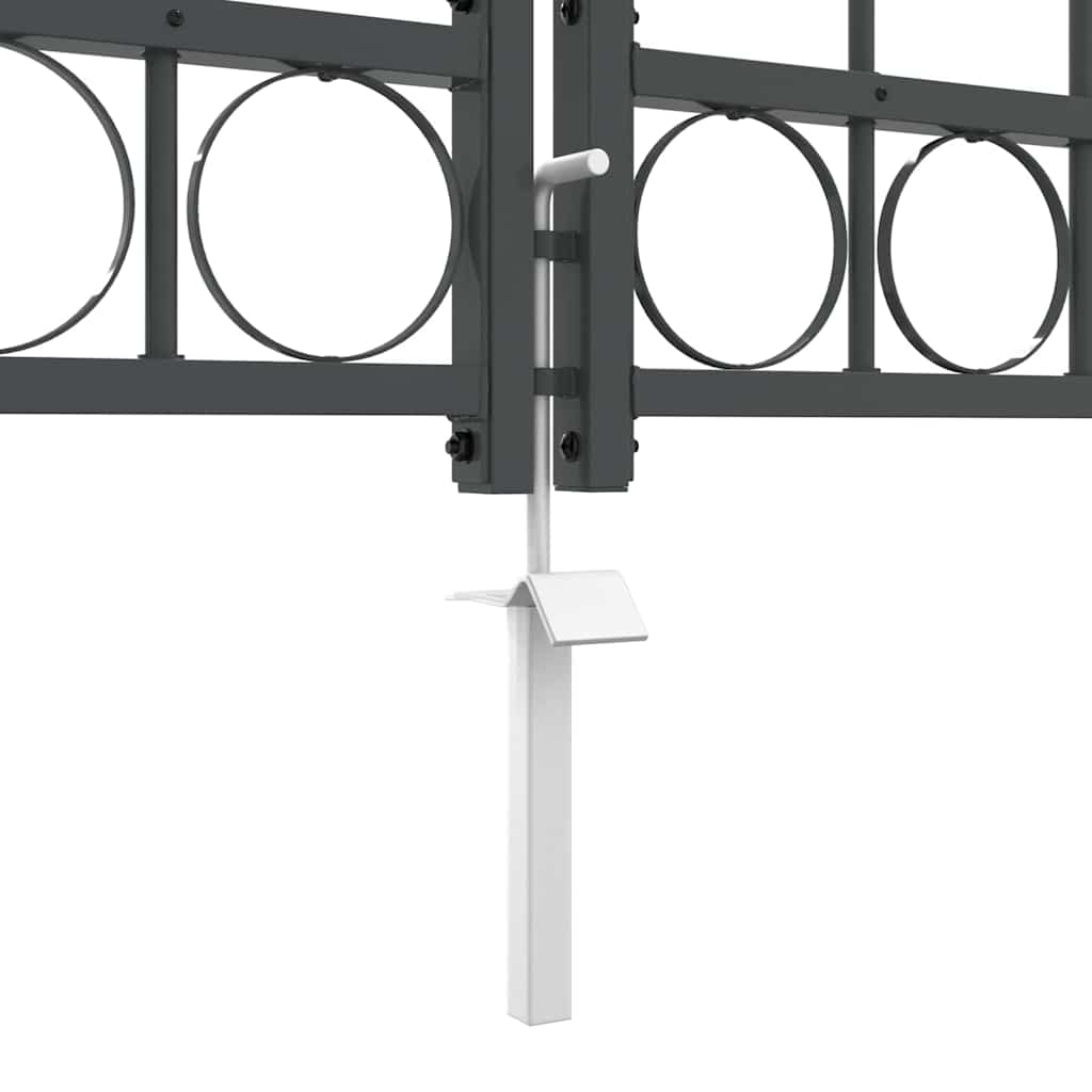 Vrata Ograde za Vrt s Arhivnim Vrh Assen Siva 400 x 100 cm