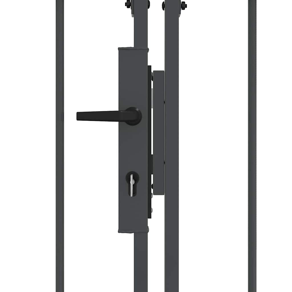 Vrata Ograde za Vrt s Arhivnim Vrh Assen Siva 500 x 75 cm Čelik