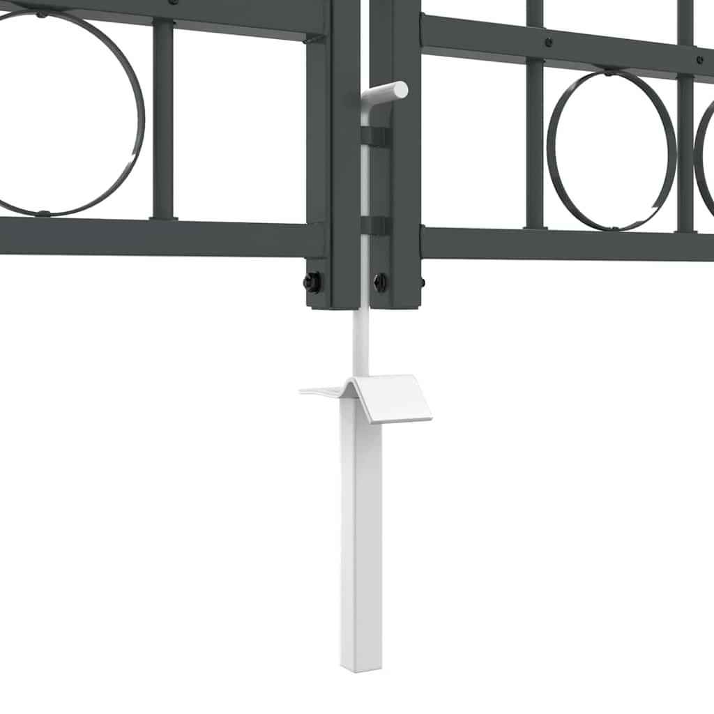 Vrata Ograde za Vrt s Arhivnim Vrh Assen Siva 500 x 75 cm Čelik