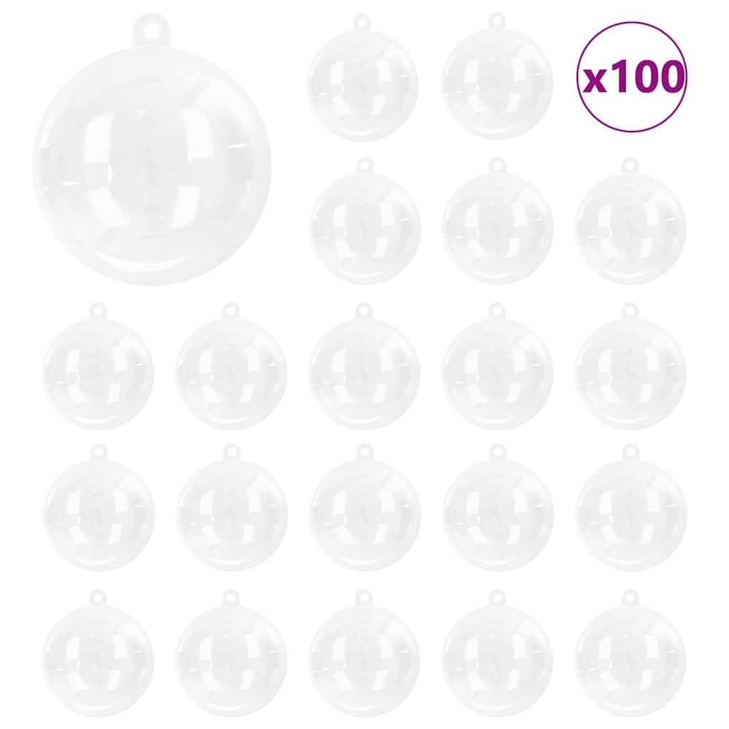Set Božićnih Ukrasnih Kuglica 100 pcs *Transparent*an Ø 8 cm