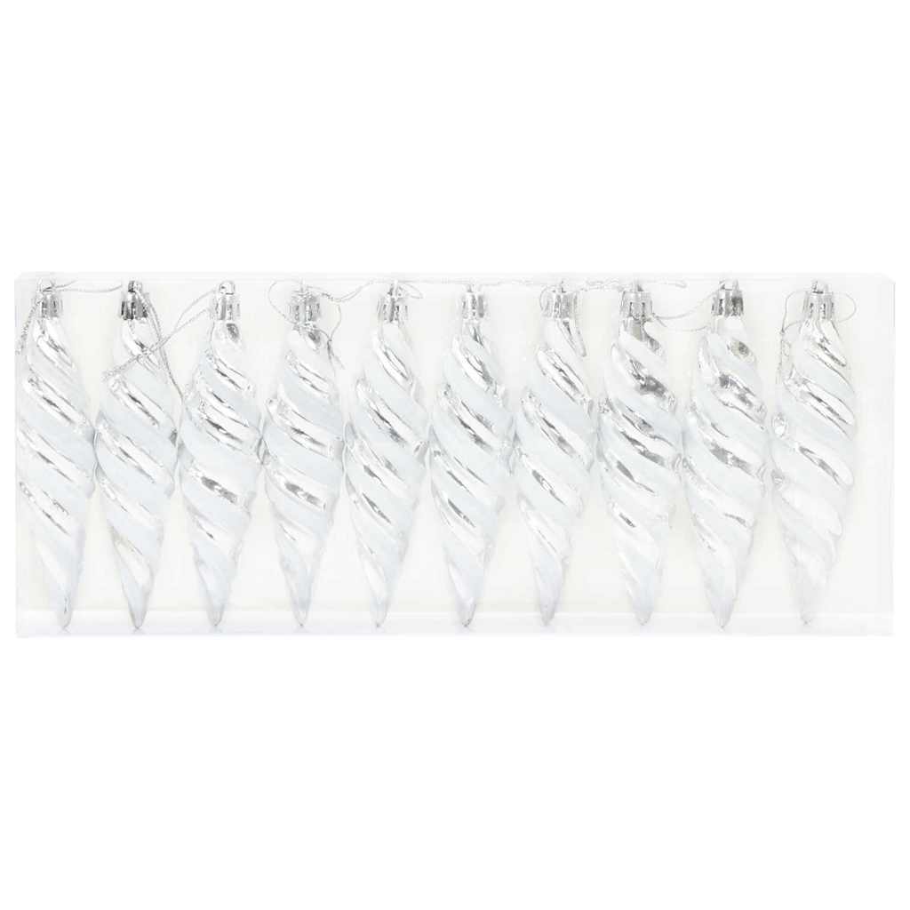 Božićna spirala u obliku kugle 40 pcs Srebrno Plastika