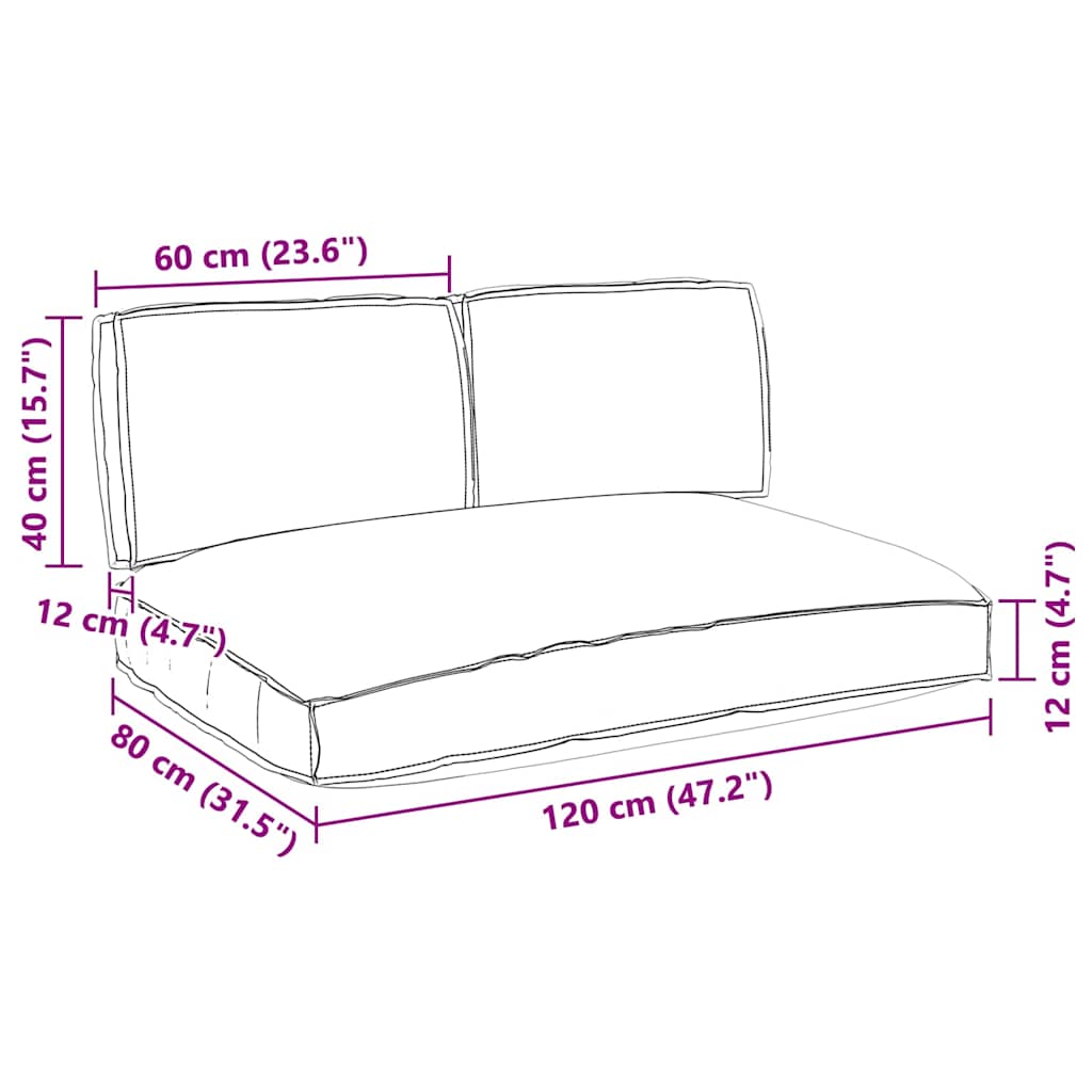 Set jastučića 3 pcs Bež Oxford tkanina