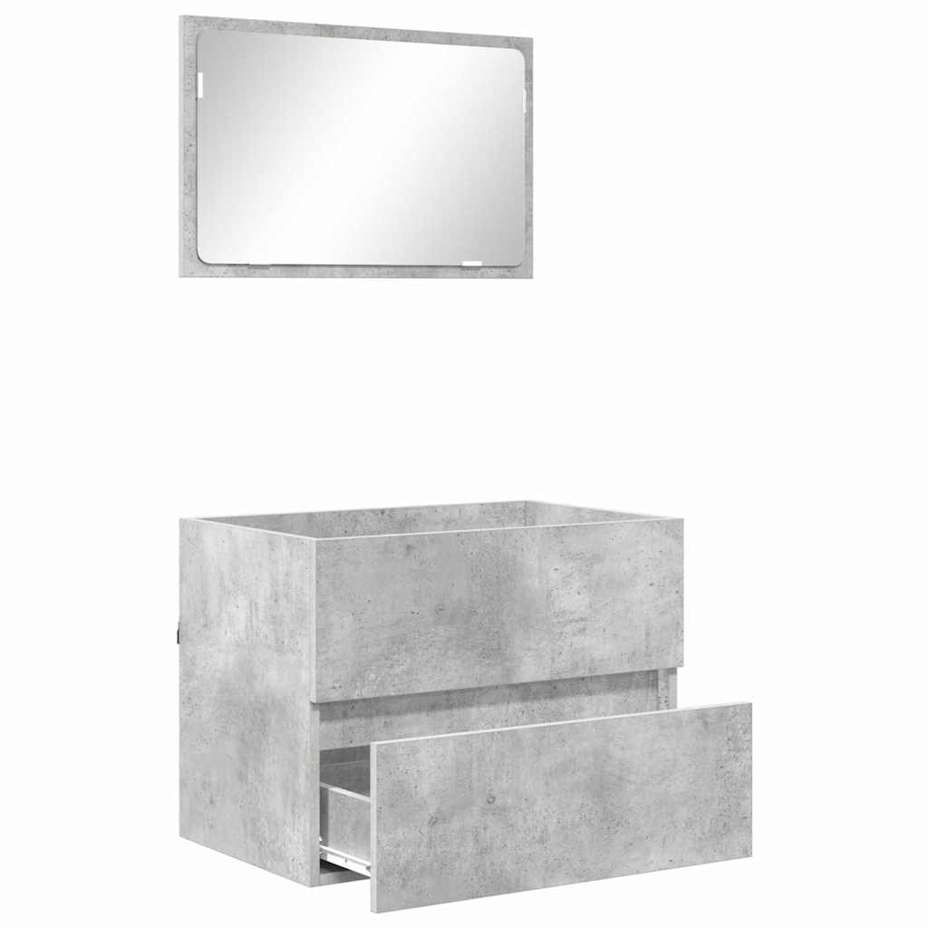 Set namještaja za kupaonicu Betonski sivi 60 x 38,3 x 45 cm