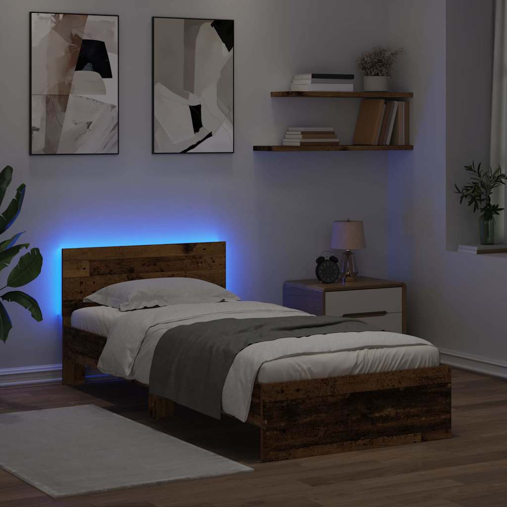 Krevetna konstrukcija Staro drvo 100 x 200 cm Konstruirano drvo