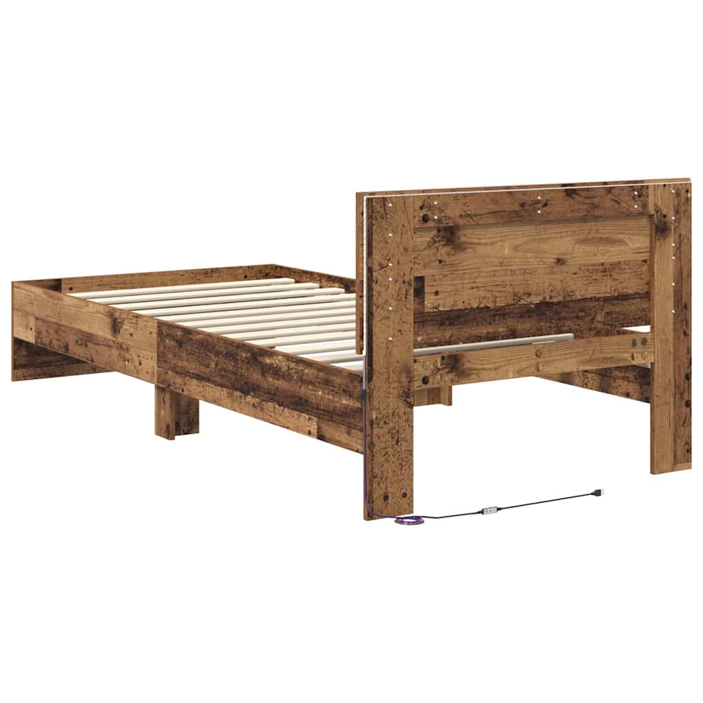 Krevetna konstrukcija Staro drvo 90 x 190 cm Konstruirano drvo