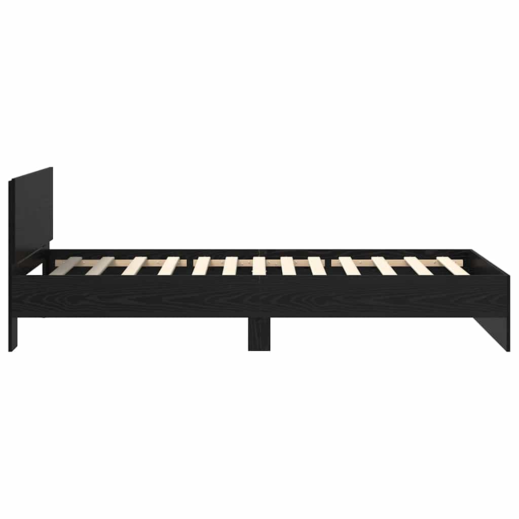 Krevetna konstrukcija Crni hrast 90 x 190 cm Konstruirano drvo