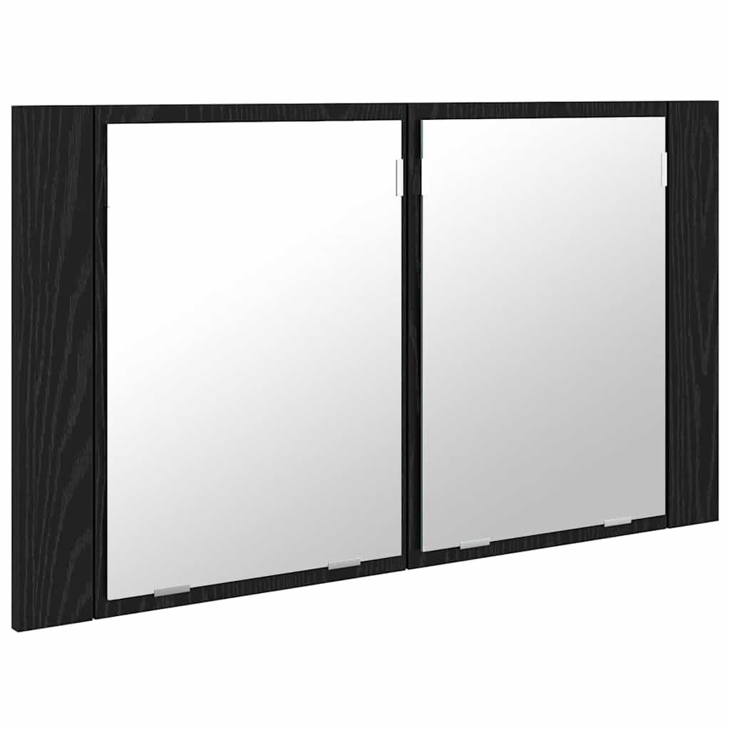 Kupaonski ormar s ogledalom Zidne Crni hrast 80 x 12 x 45 cm