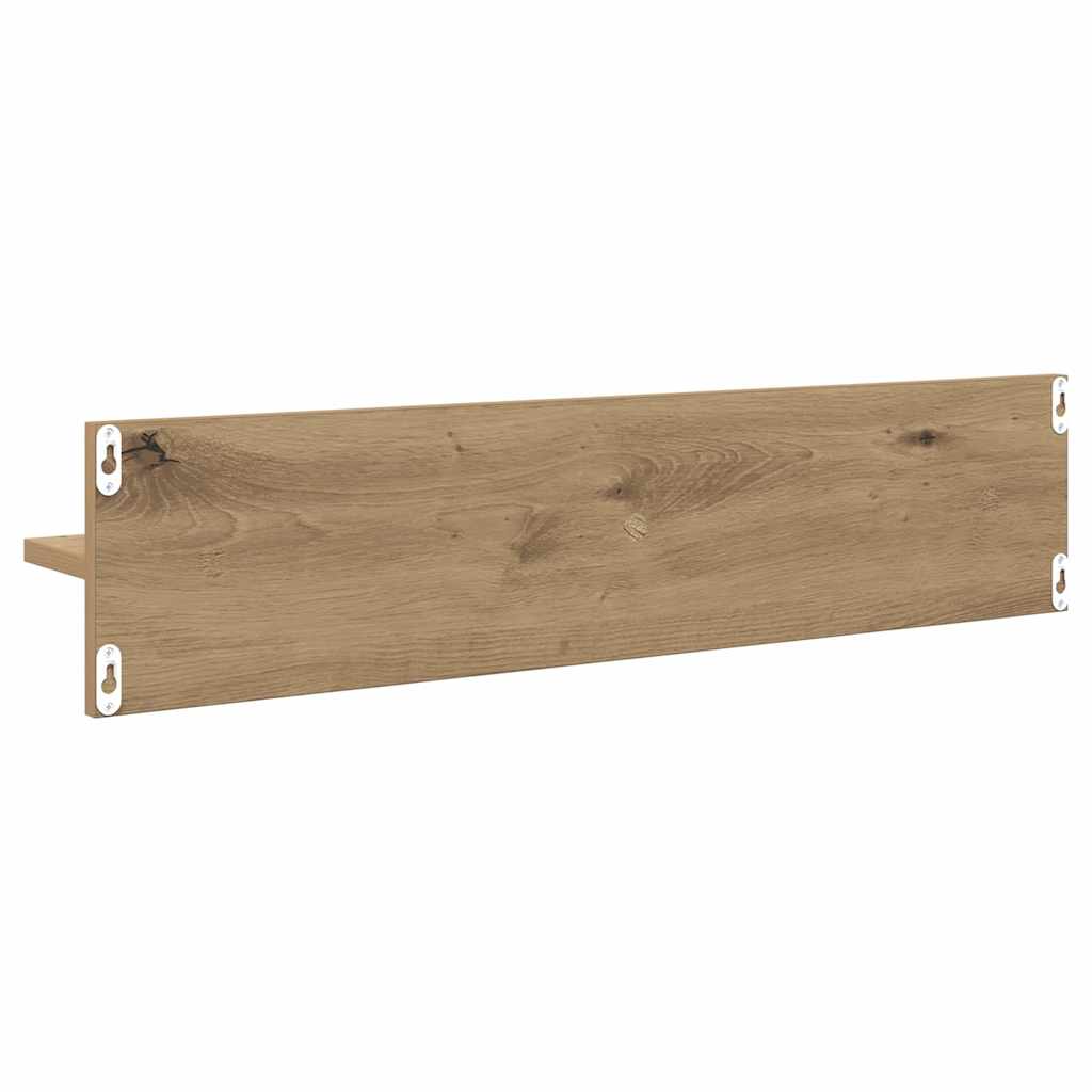Police na zidu Zidne 4 pcs Umjetnički hrast 80 x 11,5 x 18 cm