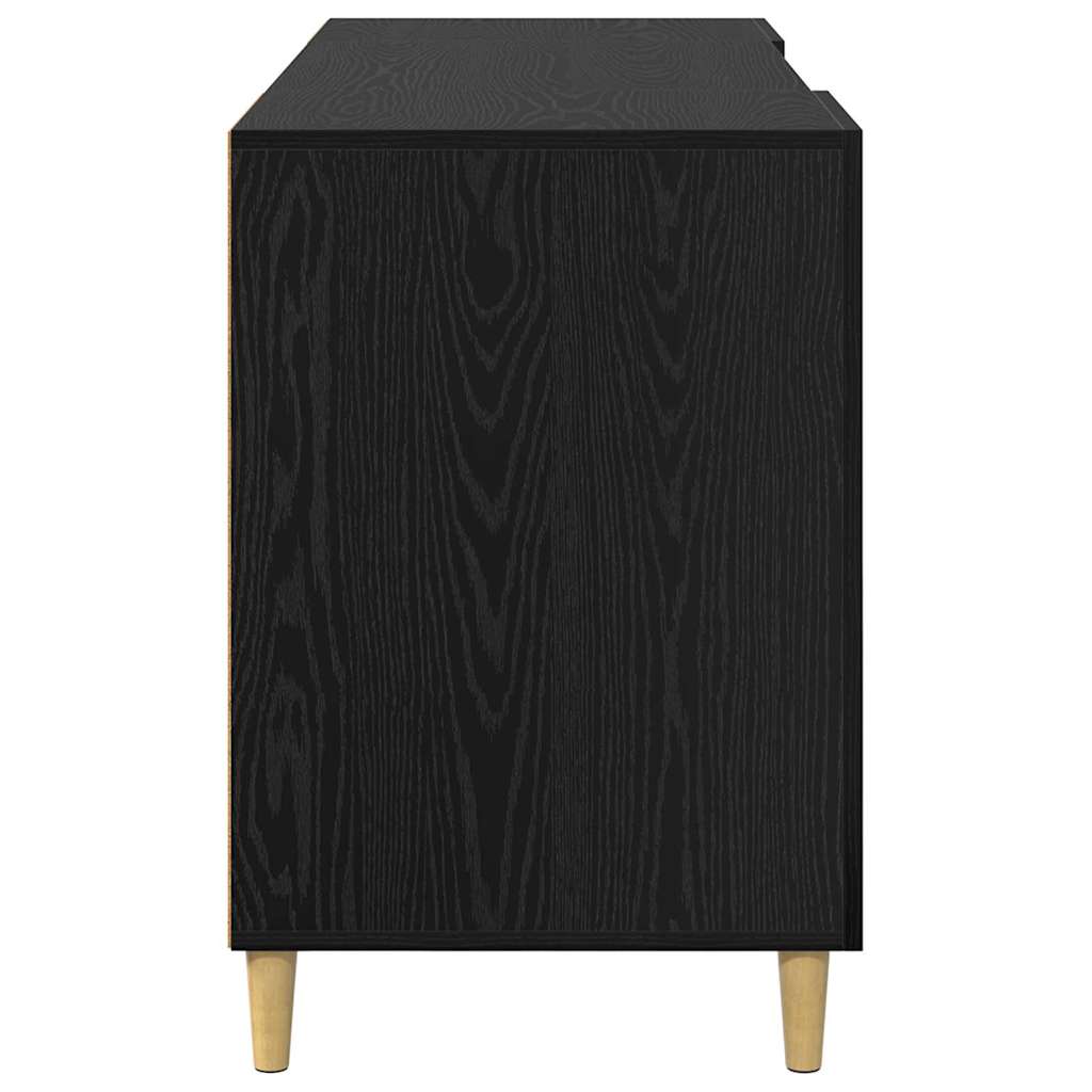 Stol s policom Crni hrast 140 x 50 x 75 cm Konstruirano drvo