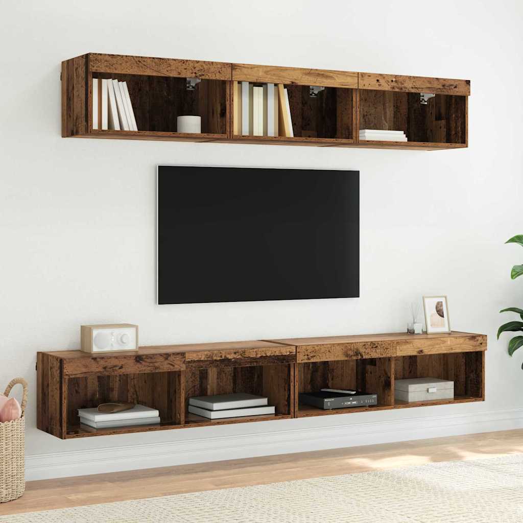 Set TV komoda Staro drvo 100 x 30 x 30 cm Konstruirano drvo