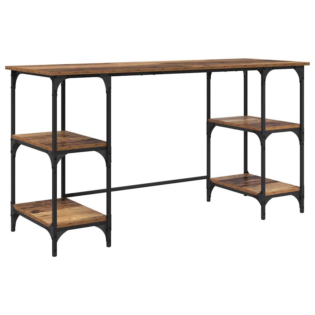 Stol s policom Staro drvo 140 x 50 x 75 cm Konstruirano drvo
