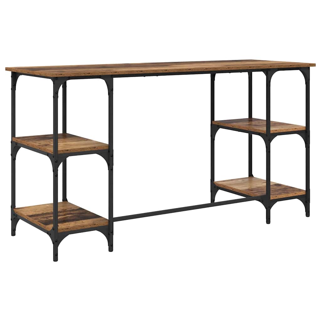 Stol s policom Staro drvo 140 x 50 x 75 cm Konstruirano drvo