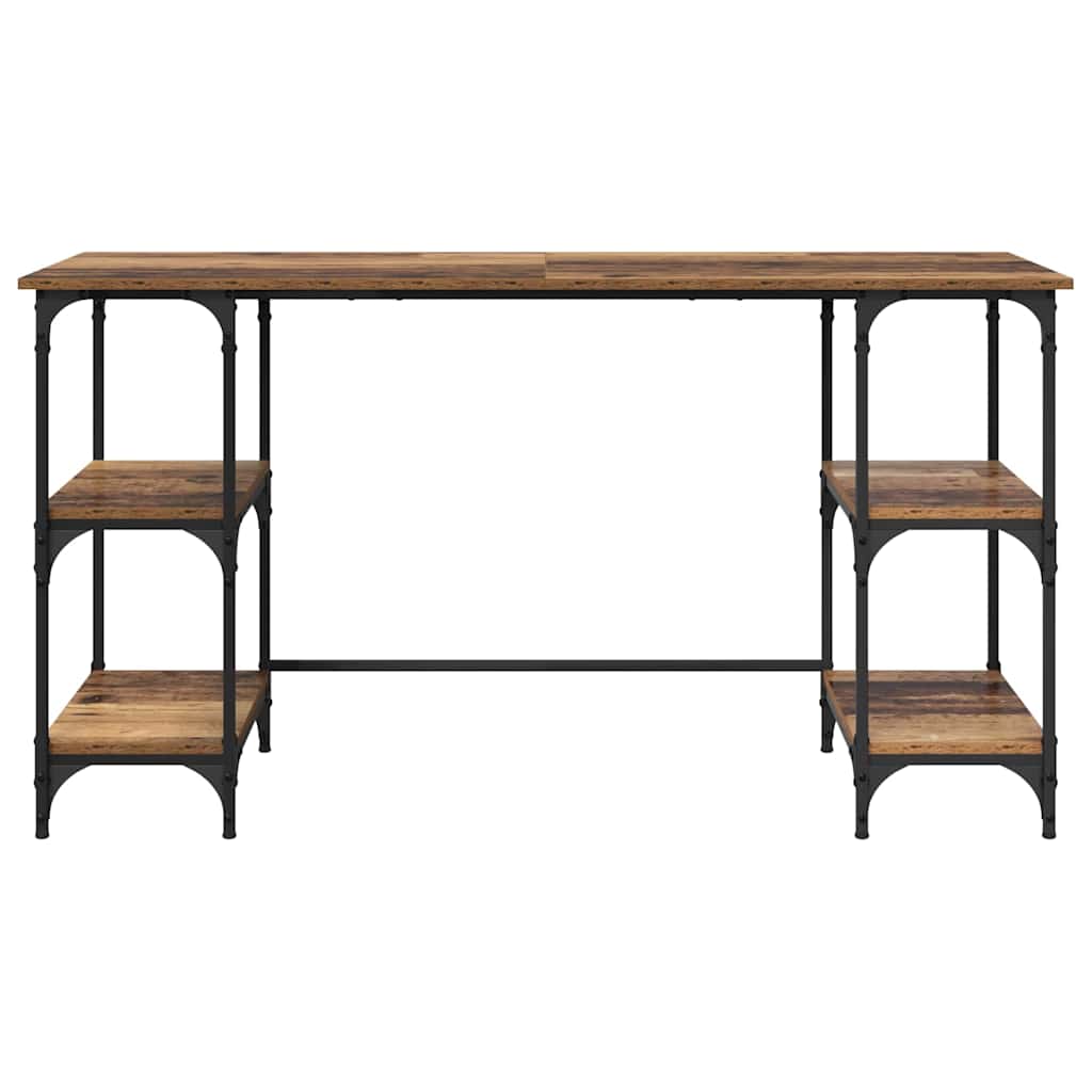 Stol s policom Staro drvo 140 x 50 x 75 cm Konstruirano drvo