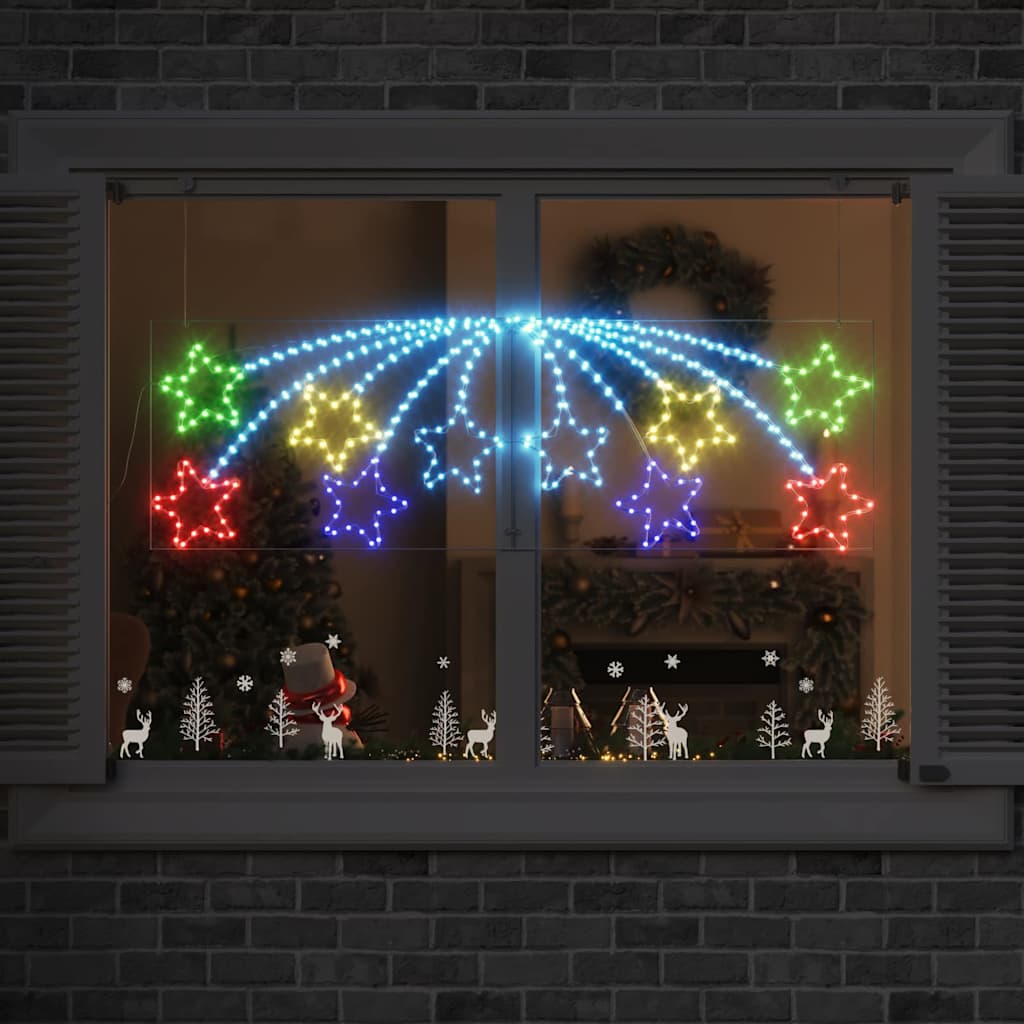 Božićna Zvijezda s 432 LED svjetlima Šareni 182 x 58 cm PVC
