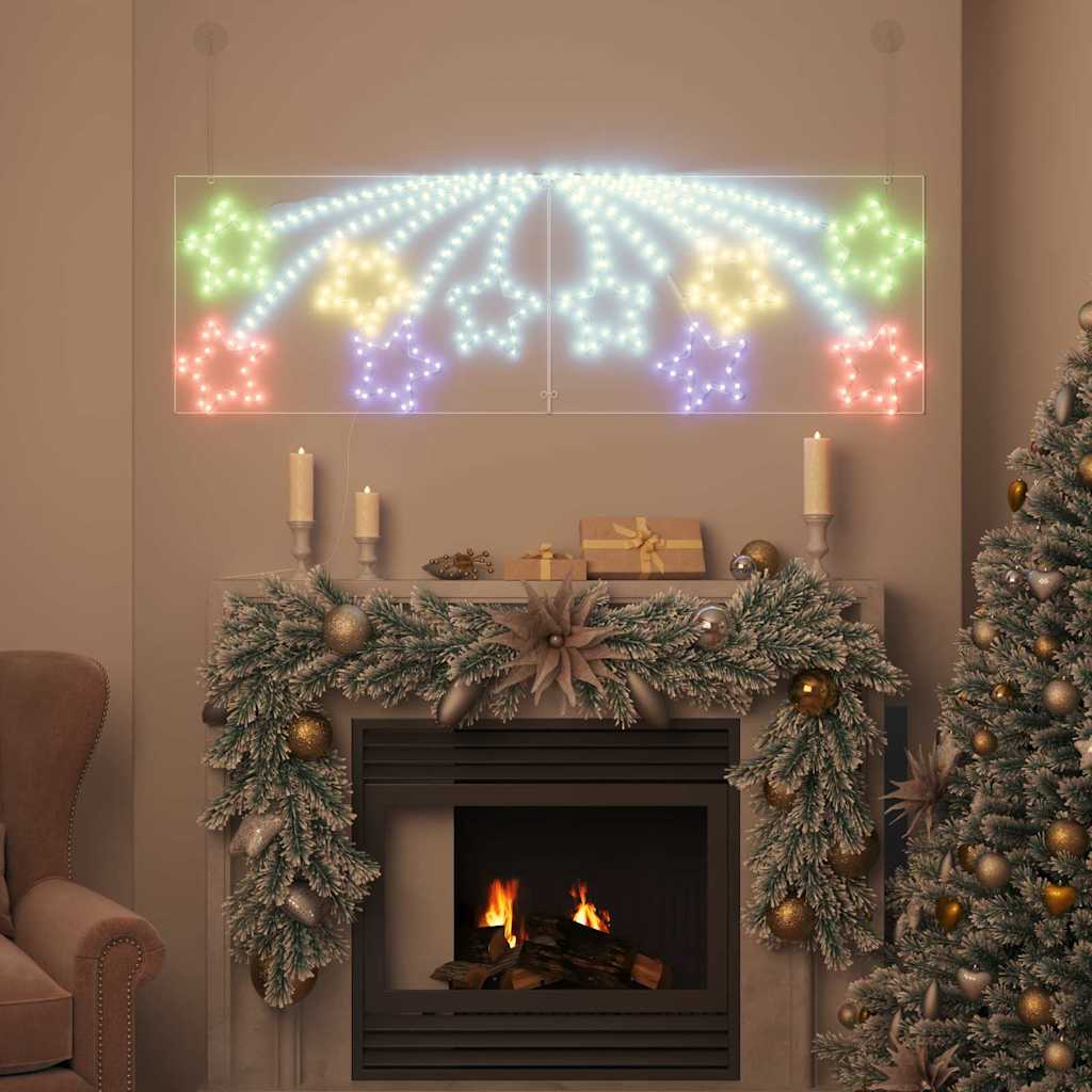 Božićna Zvijezda s 432 LED svjetlima Šareni 182 x 58 cm PVC