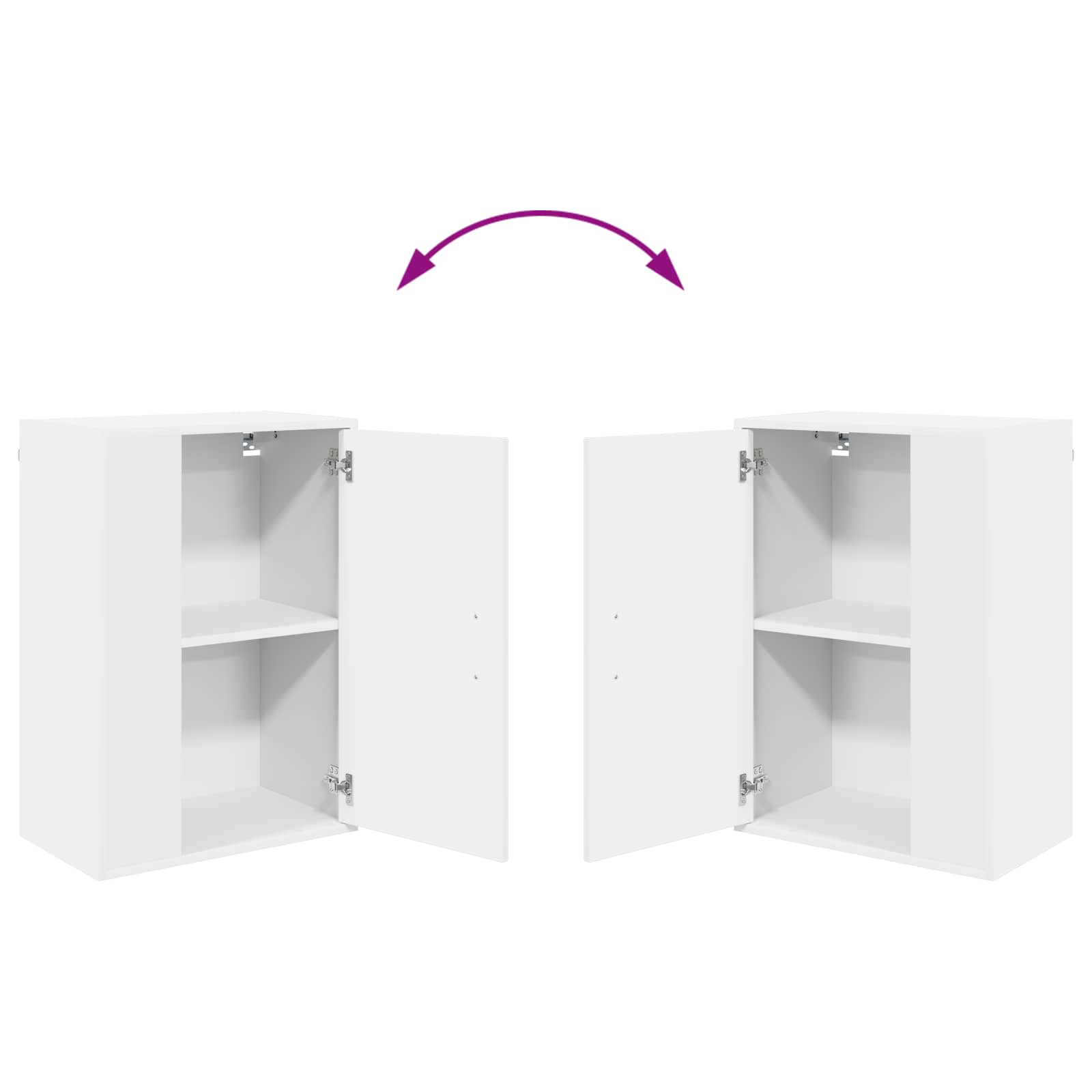 Set TV komoda Zidne 4 pcs Bijelo Konstruirano drvo