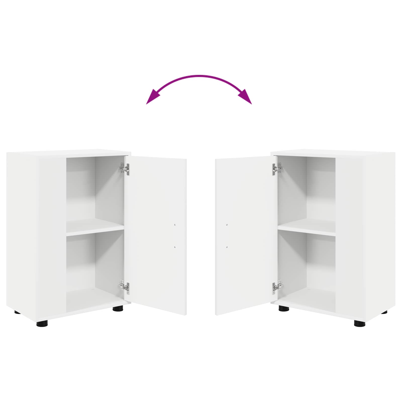 Set TV komoda Zidne 4 pcs Bijelo Konstruirano drvo