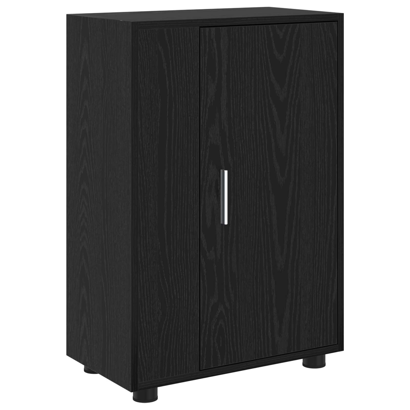 Set TV komoda Zidne 4 pcs Crni hrast Konstruirano drvo