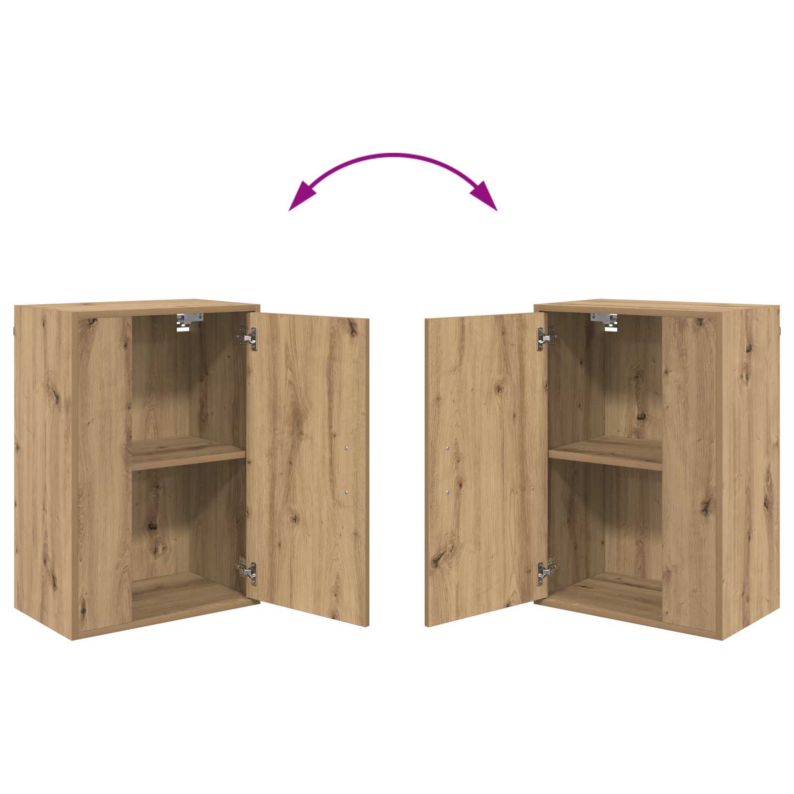 Set TV komoda Zidne 4 pcs Umjetnički hrast Konstruirano drvo