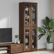 Highboard FLORIN Smeđi hrast 60 x 35 x 182 cm Konstruirano drvo
