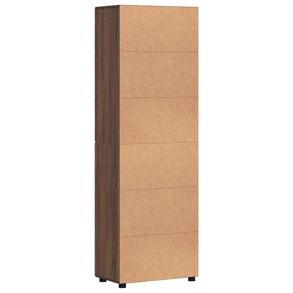 Highboard FLORIN Smeđi hrast 60 x 35 x 182 cm Konstruirano drvo