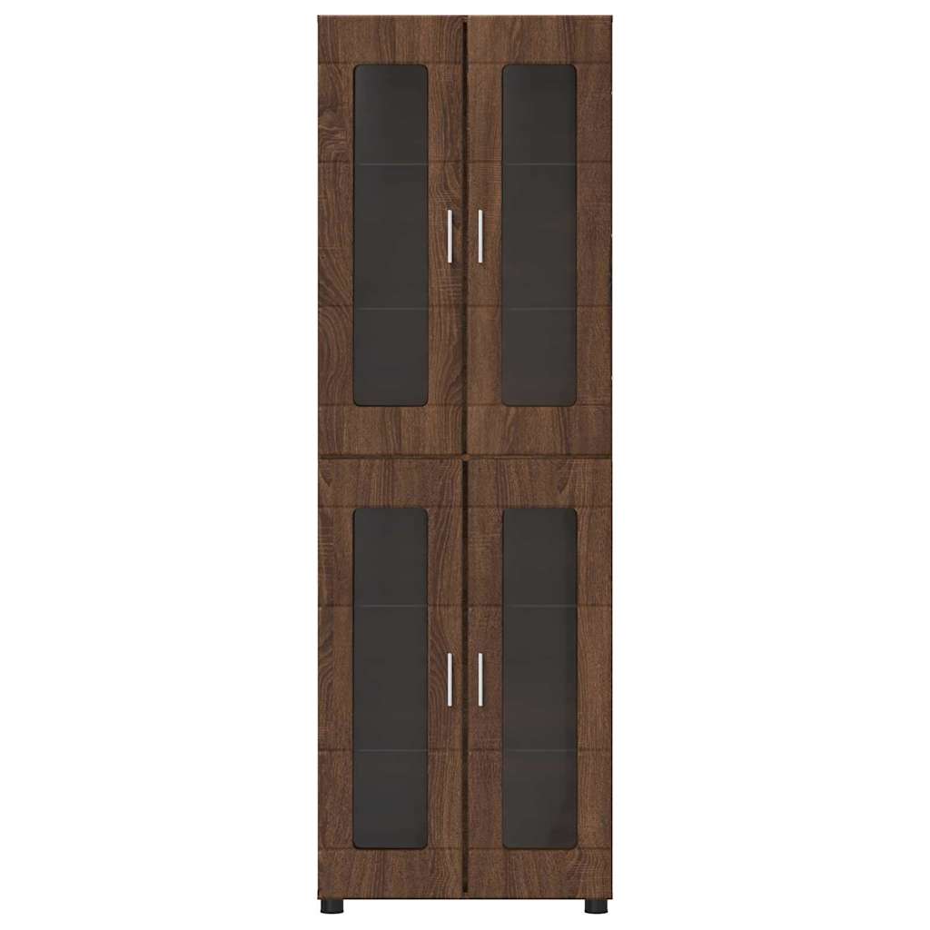 Highboard FLORIN Smeđi hrast 60 x 35 x 182 cm Konstruirano drvo