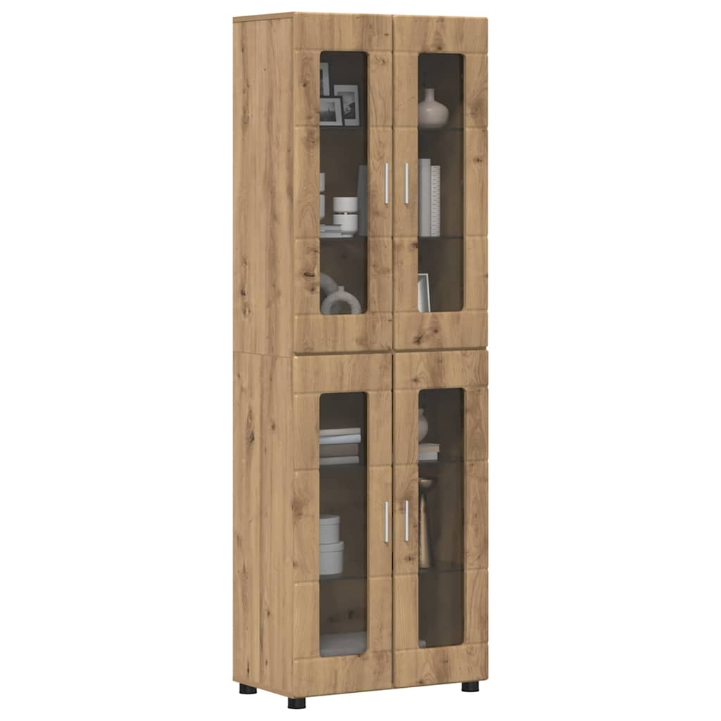 Highboard s policom FLORIN Umjetnički hrast 60 x 35 x 182 cm