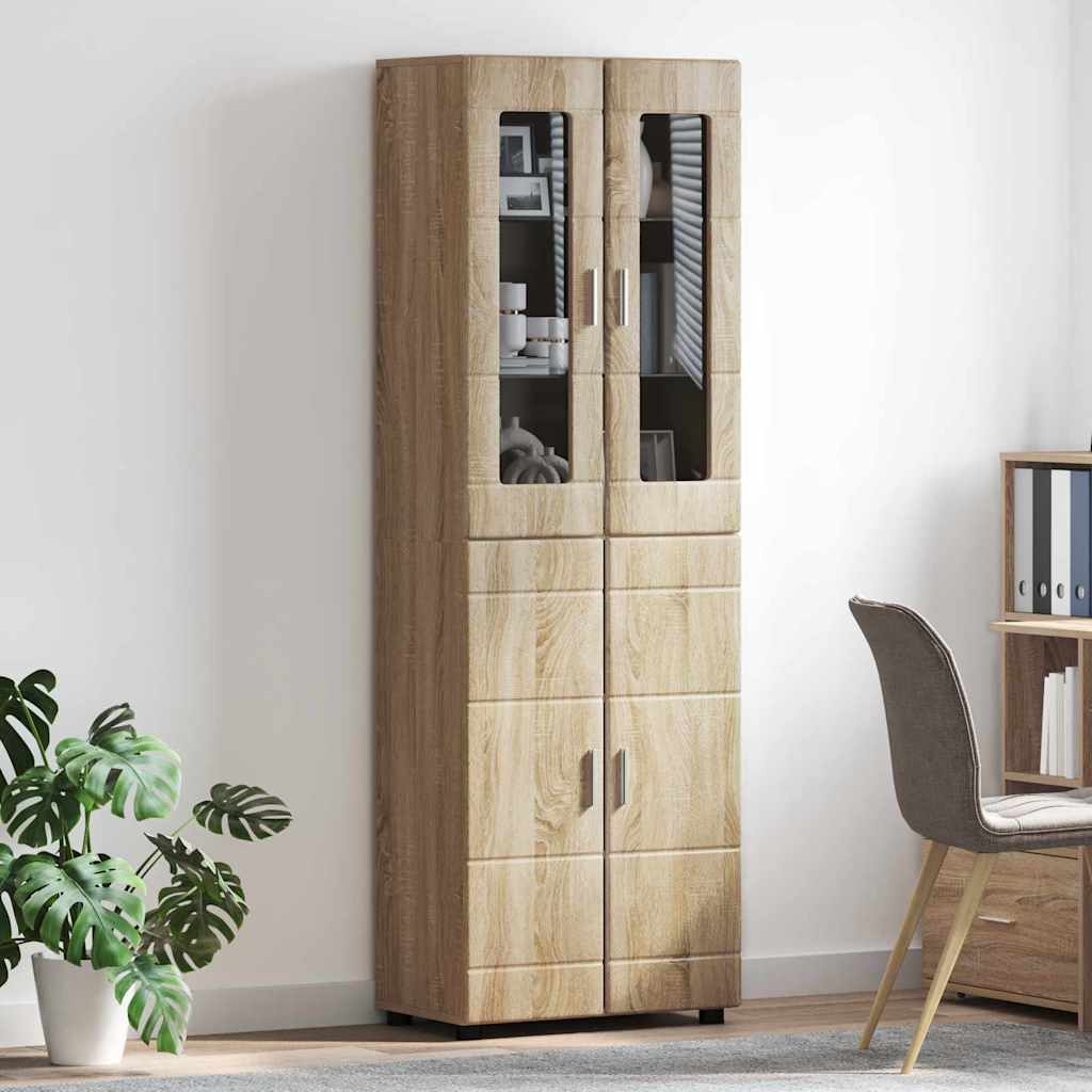 Highboard s policom FLORIN Sonoma hrast 60 x 35 x 182 cm