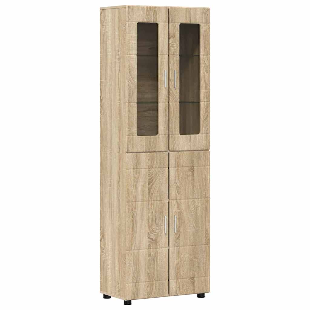 Highboard s policom FLORIN Sonoma hrast 60 x 35 x 182 cm