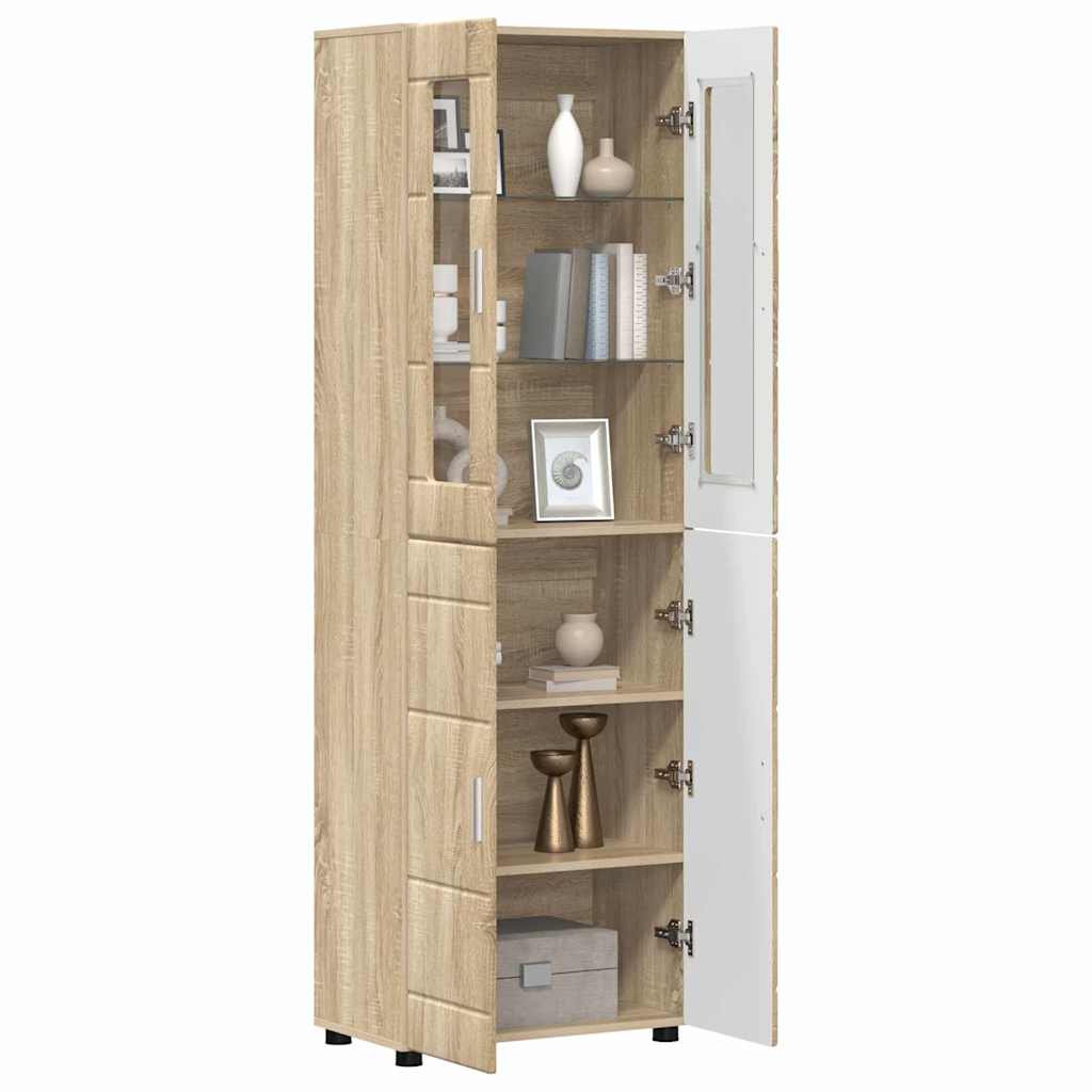 Highboard s policom FLORIN Sonoma hrast 60 x 35 x 182 cm
