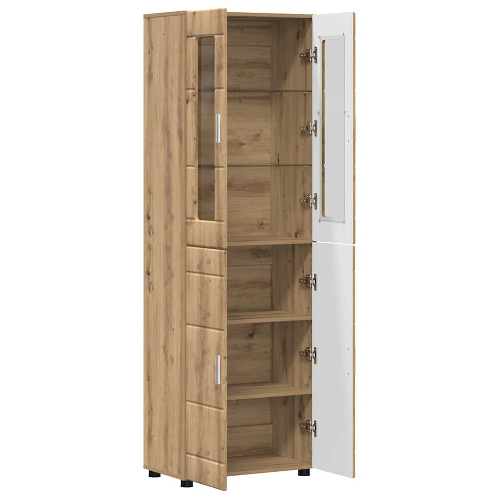 Highboard s policom FLORIN Umjetnički hrast 60 x 35 x 182 cm