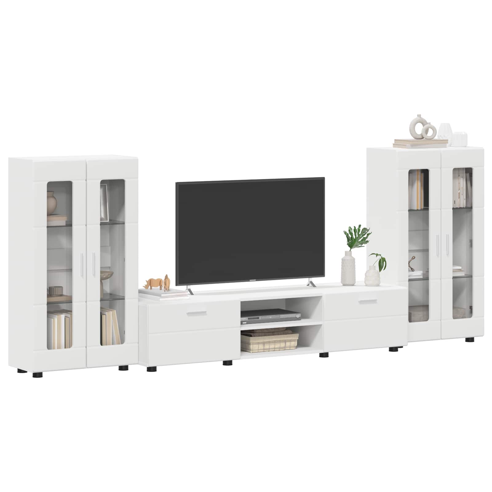 Set TV komoda FLORIN 3 kom. Bijelo Konstruirano drvo