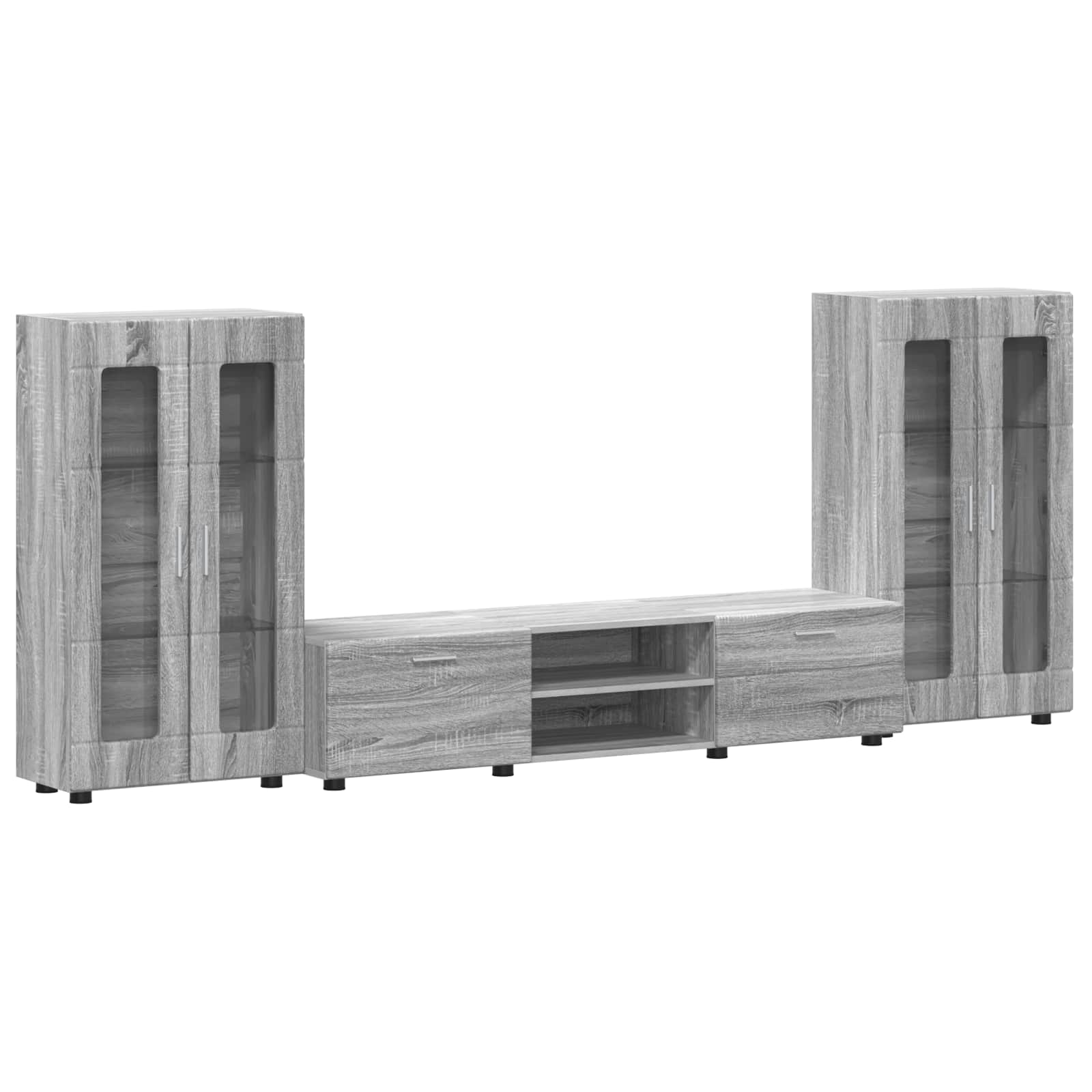 Set TV komoda FLORIN 3 pcs Siva Sonoma Konstruirano drvo