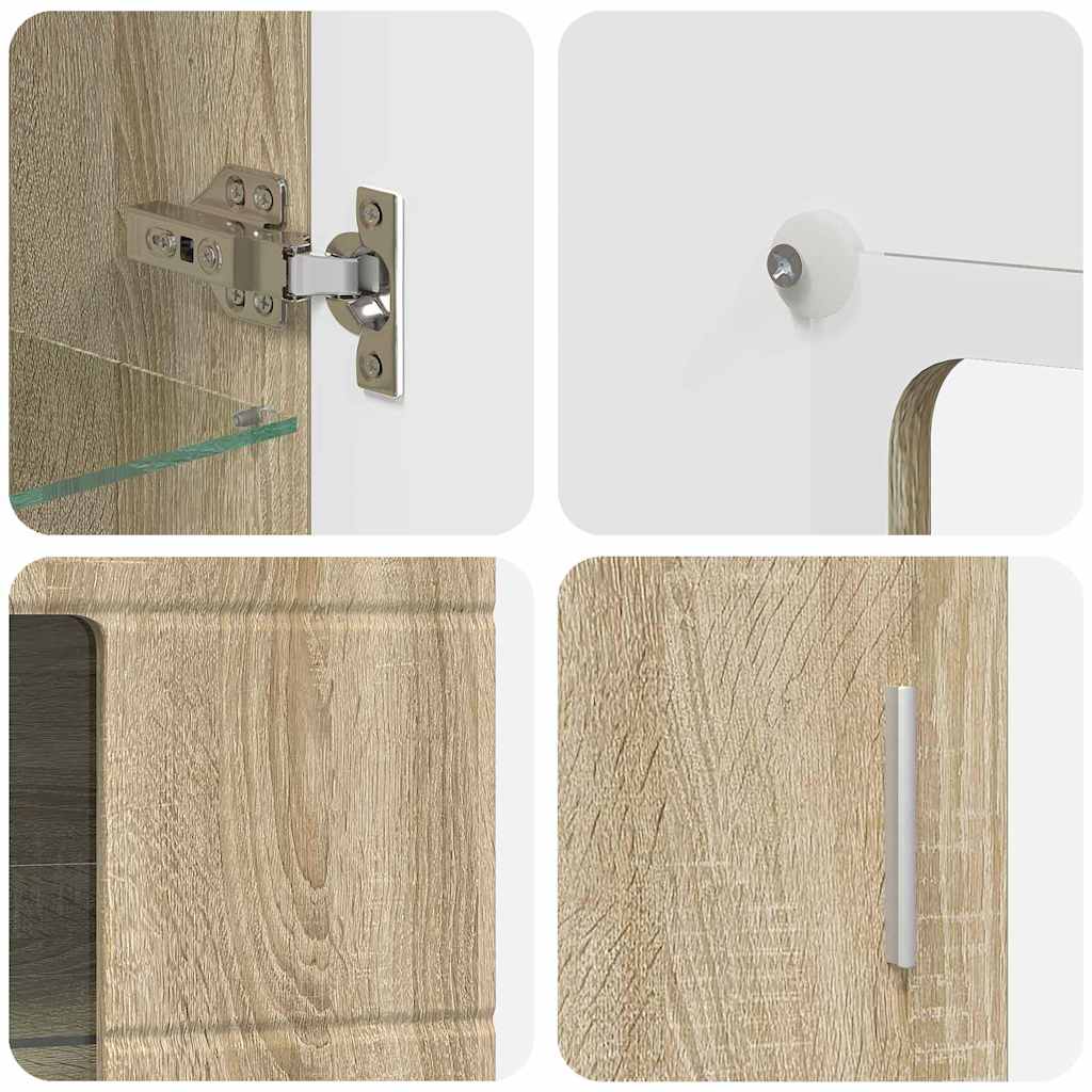 Set TV komoda Zidne FLORIN 3 pcs Sonoma hrast Konstruirano drvo