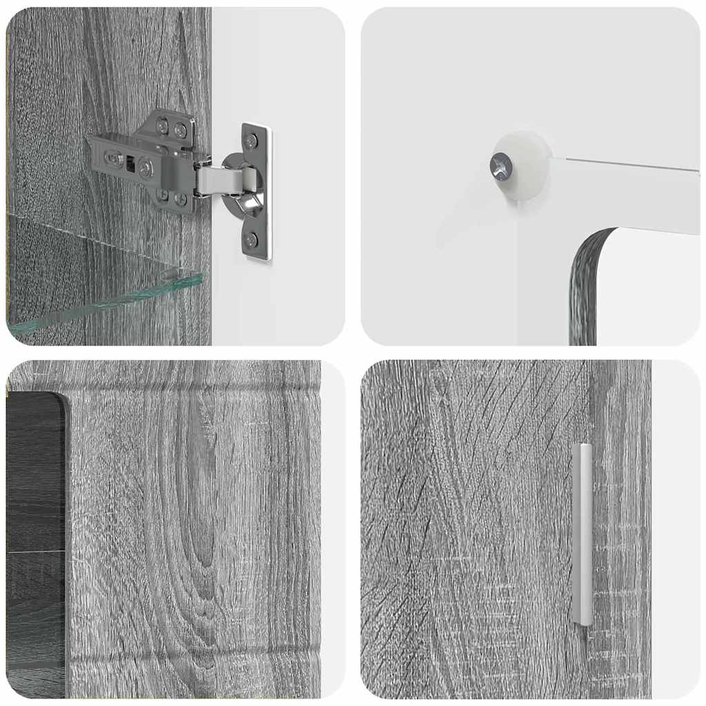 Set TV komoda Zidne FLORIN 3 pcs Siva Sonoma Konstruirano drvo