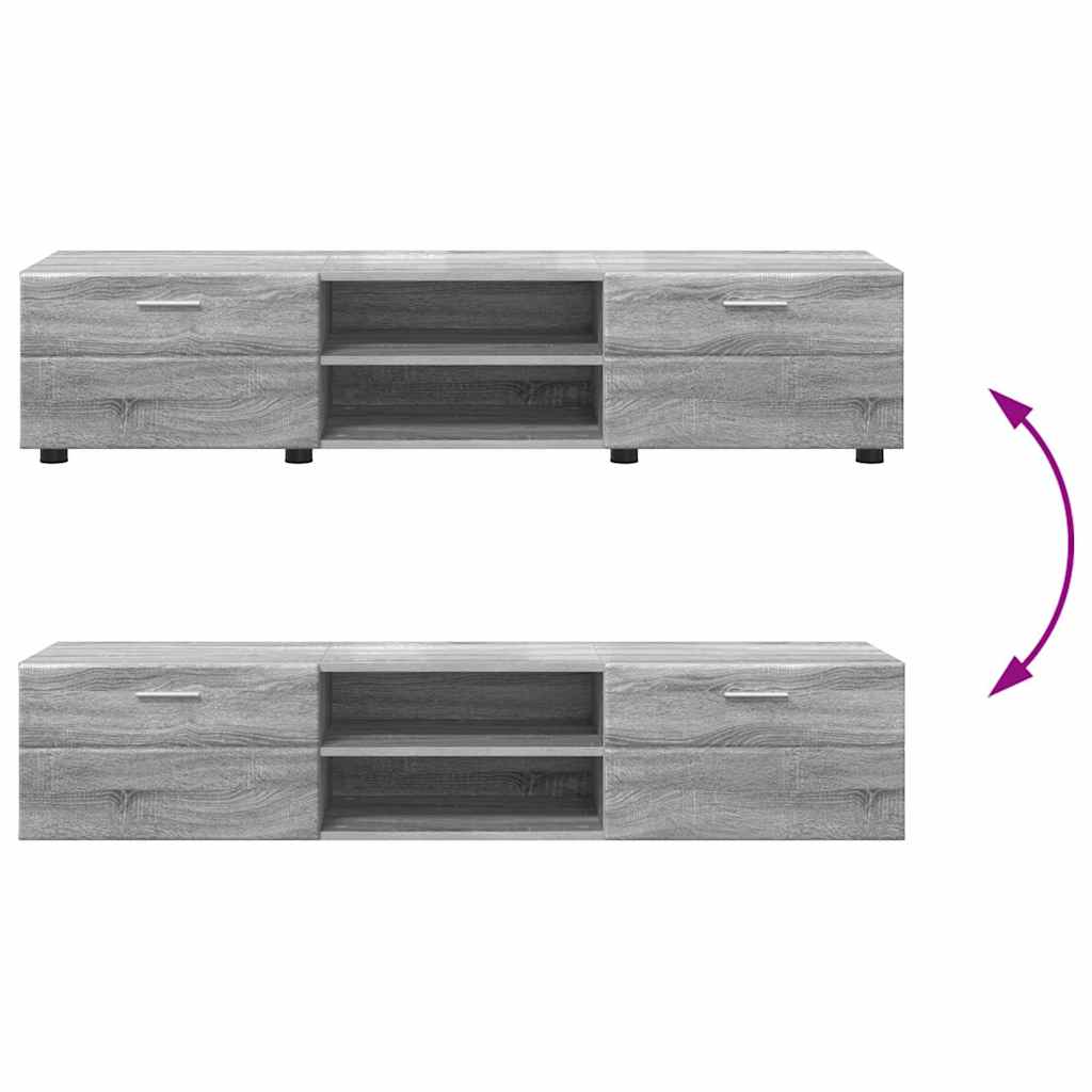 Set TV komoda Zidne FLORIN 3 pcs Siva Sonoma Konstruirano drvo