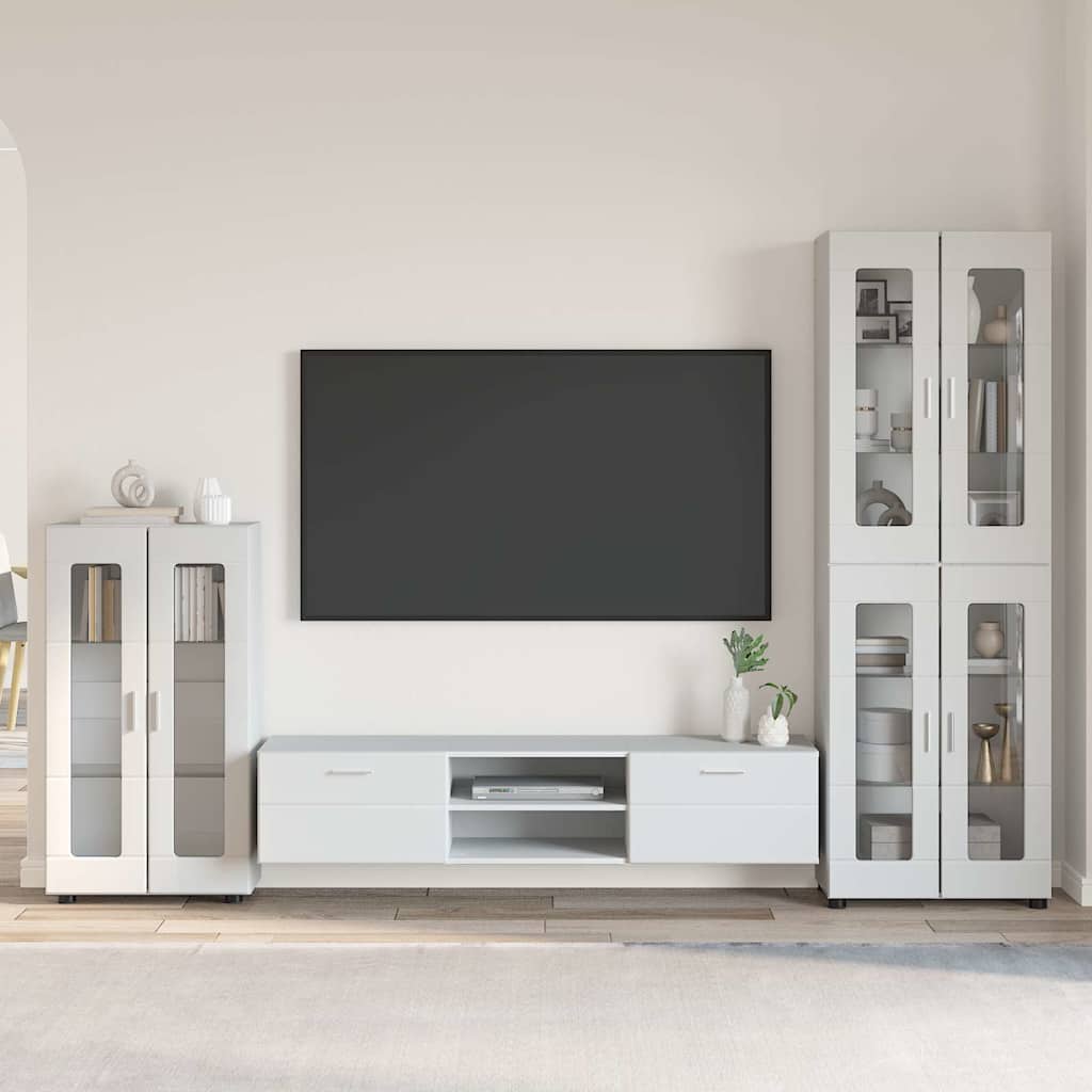 Set TV komoda FLORIN 3 kom. Bijelo Konstruirano drvo