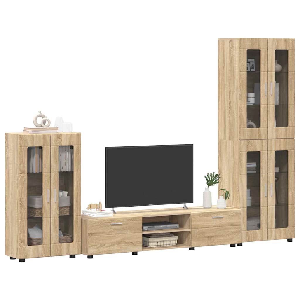 Set TV komoda FLORIN 3 pcs Sonoma hrast Konstruirano drvo
