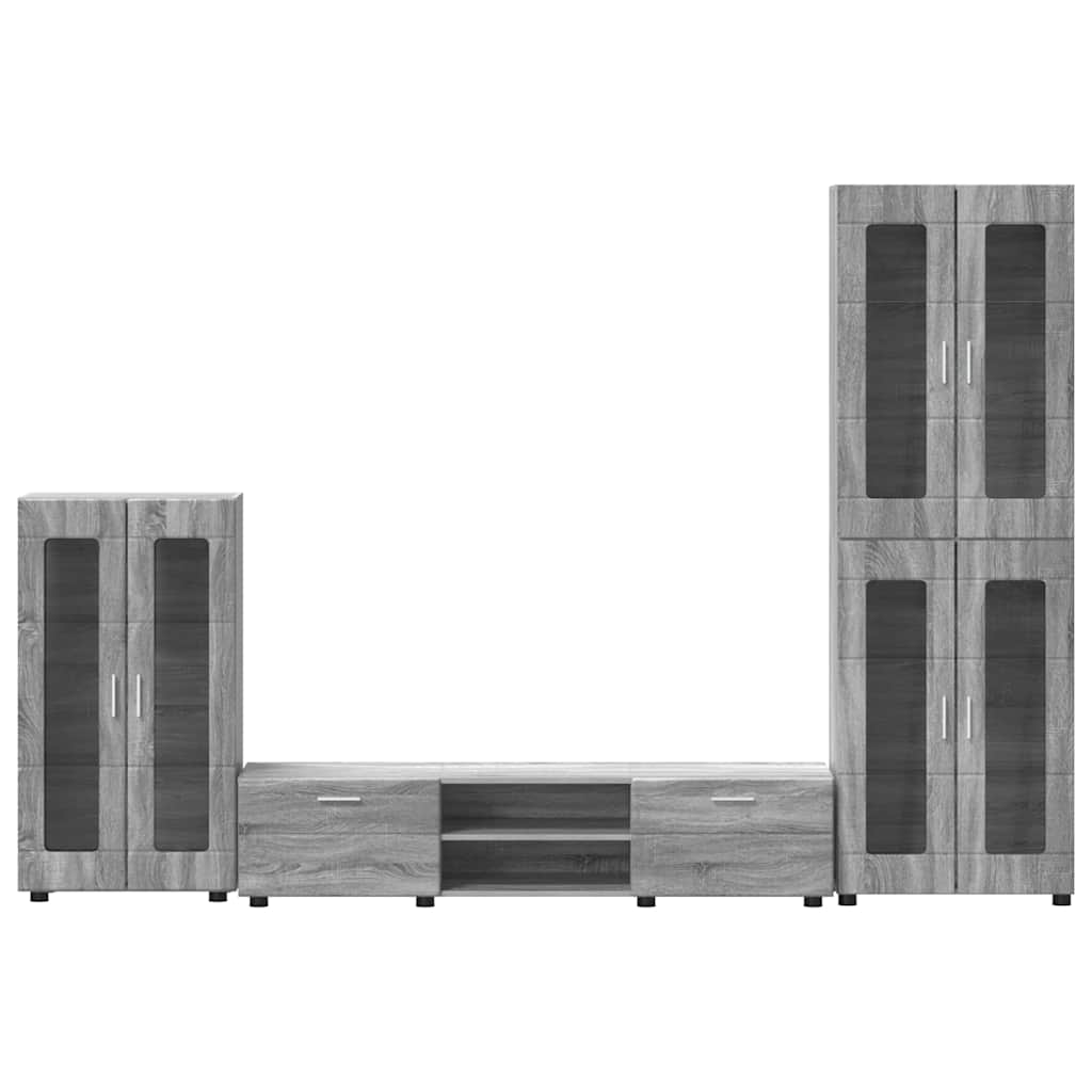 Set TV komoda FLORIN 3 pcs Siva Sonoma Konstruirano drvo