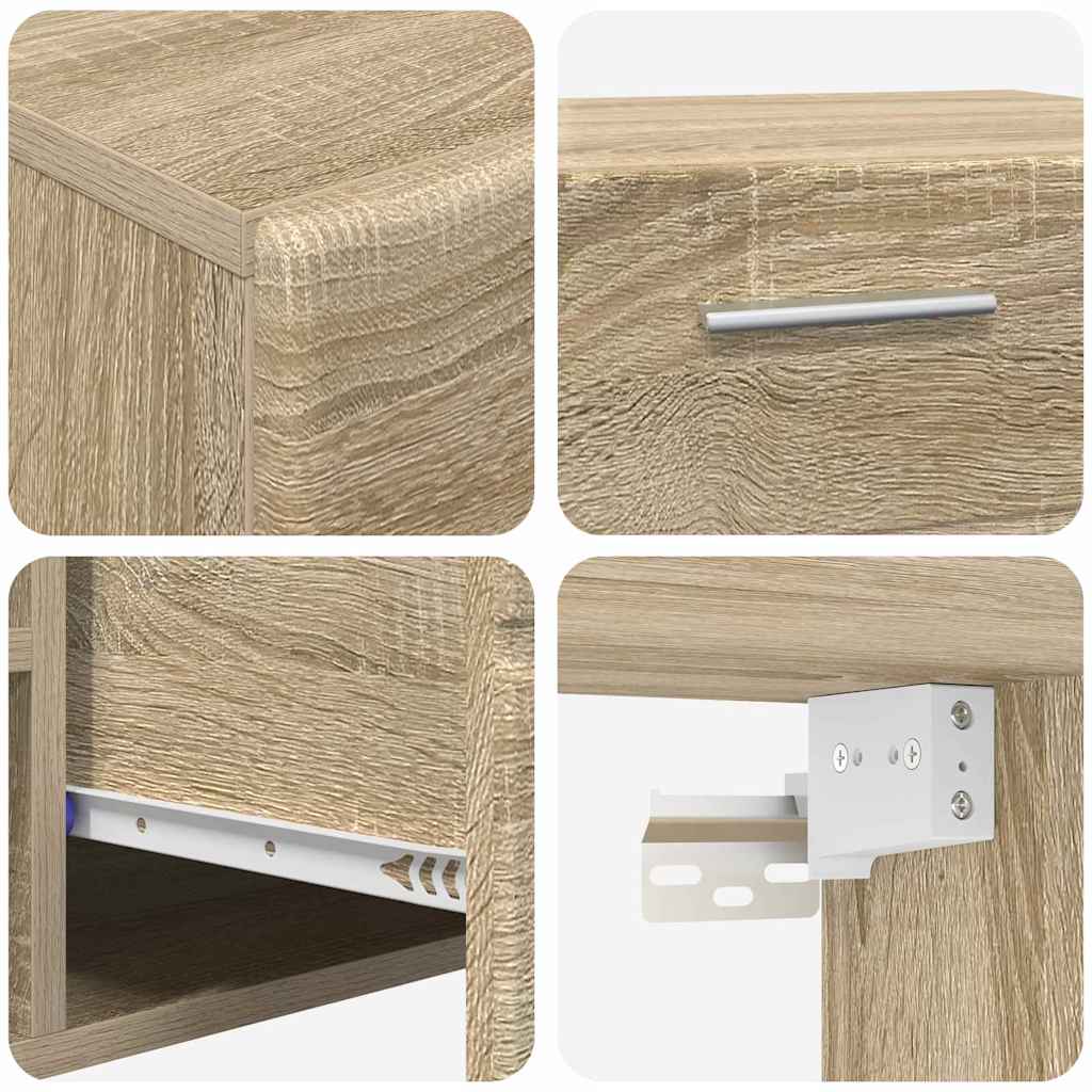 Set TV komoda Zidne FLORIN 3 pcs Sonoma hrast Konstruirano drvo