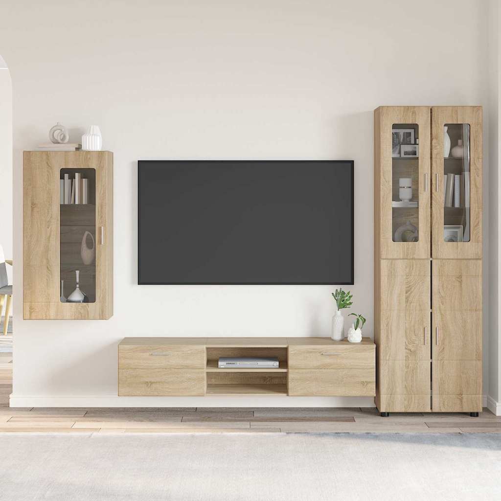 Set TV komoda FLORIN 3 kom. Sonoma hrast Konstruirano drvo
