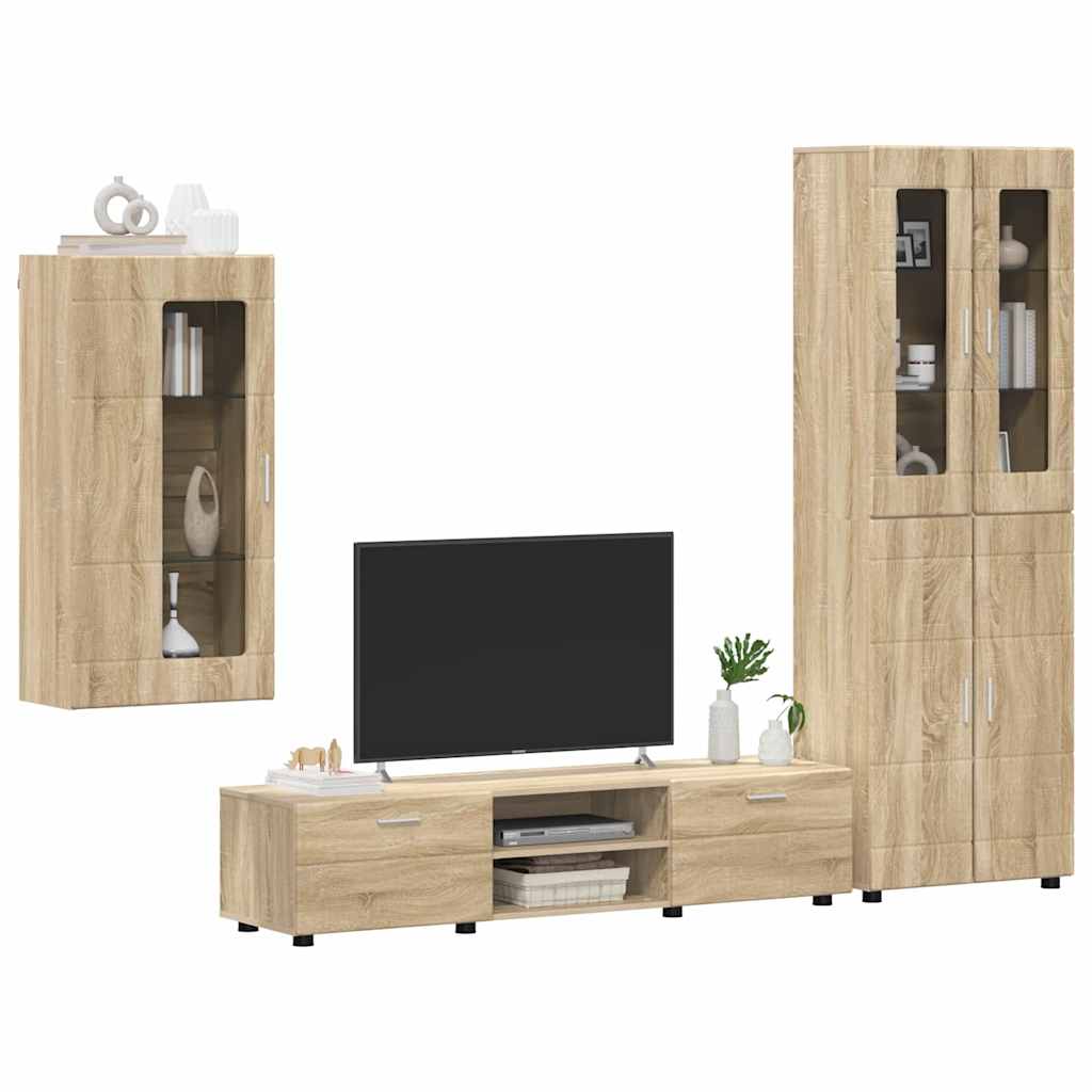 Set TV komoda FLORIN 3 kom. Sonoma hrast Konstruirano drvo