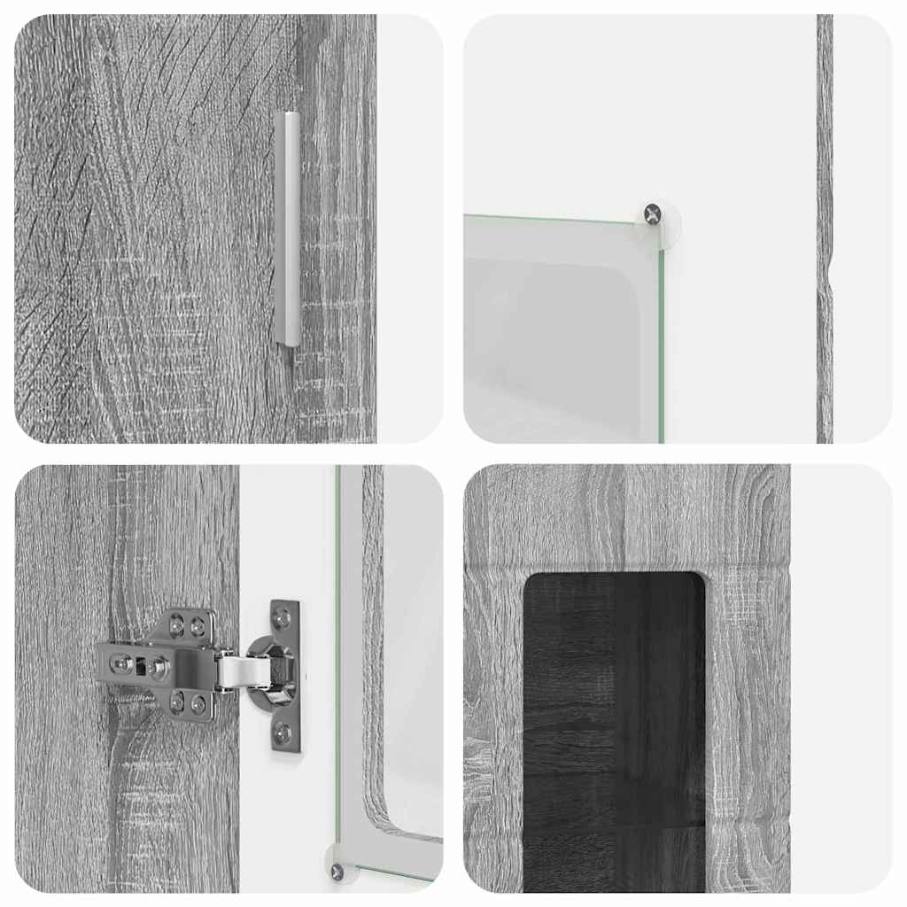 Set TV komoda Zidne FLORIN 3 pcs Siva Sonoma Konstruirano drvo