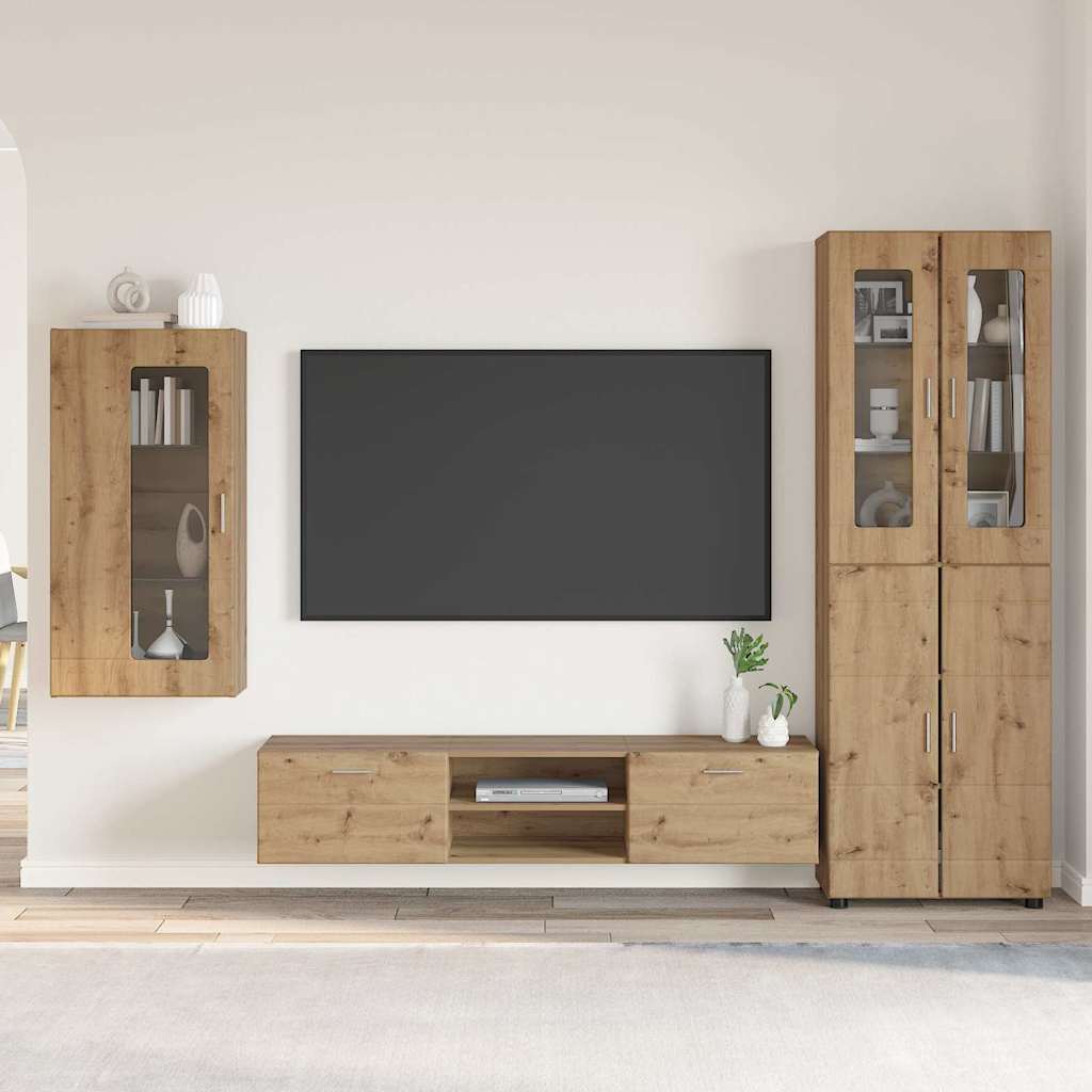 Set TV komoda FLORIN 3 pcs Umjetnički hrast Konstruirano drvo