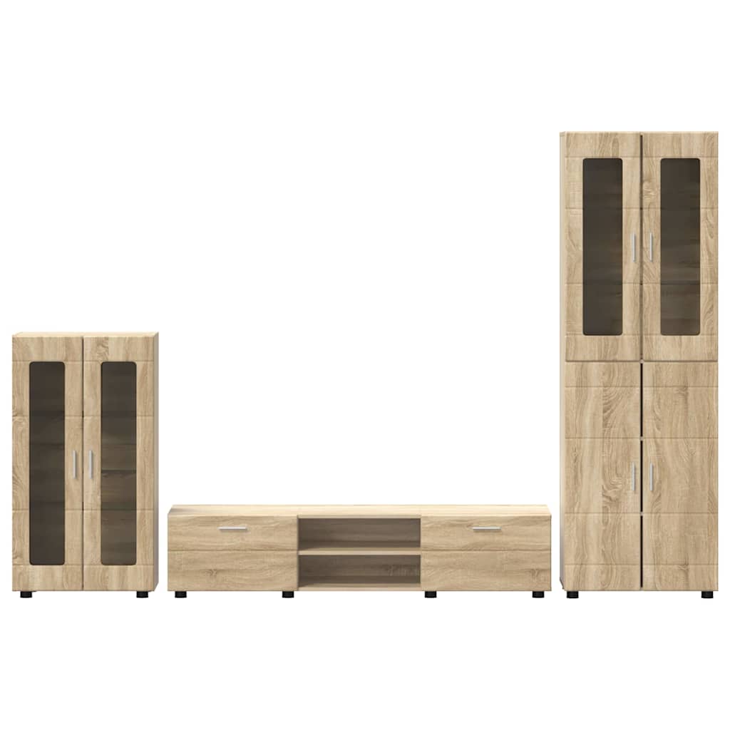 Set TV komoda FLORIN 3 pcs Sonoma hrast Konstruirano drvo