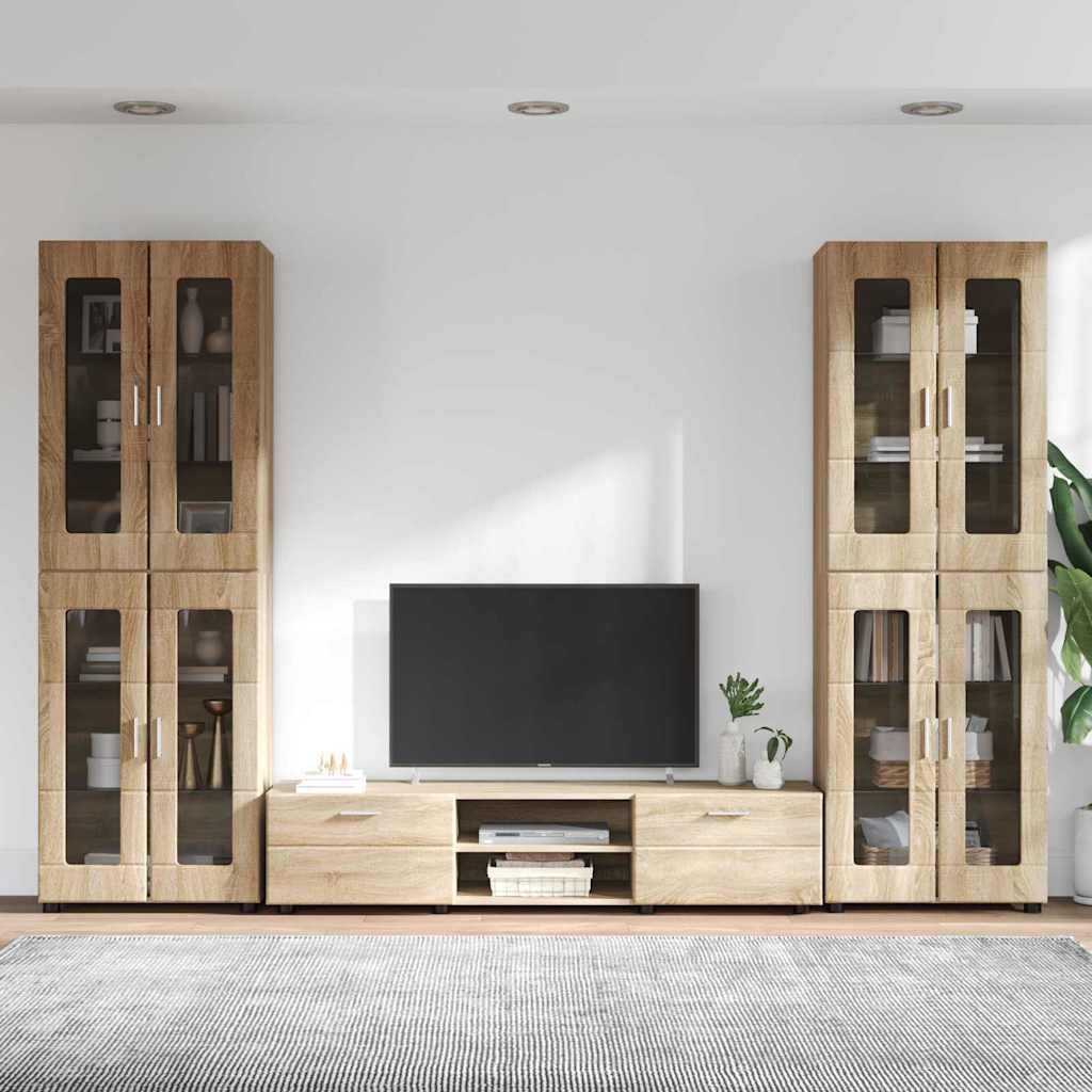 Set TV komoda FLORIN 3 pcs Sonoma hrast Konstruirano drvo