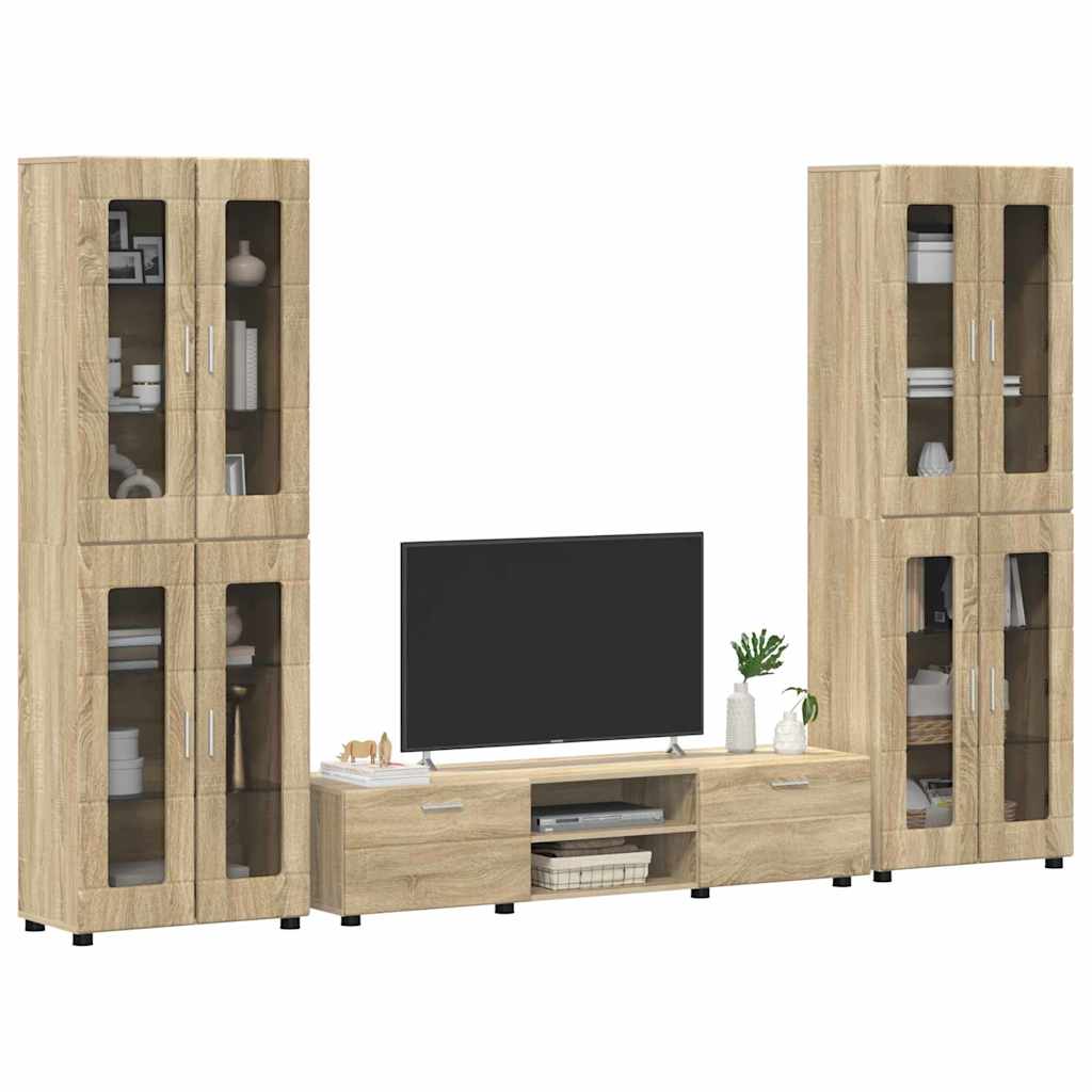 Set TV komoda FLORIN 3 pcs Sonoma hrast Konstruirano drvo
