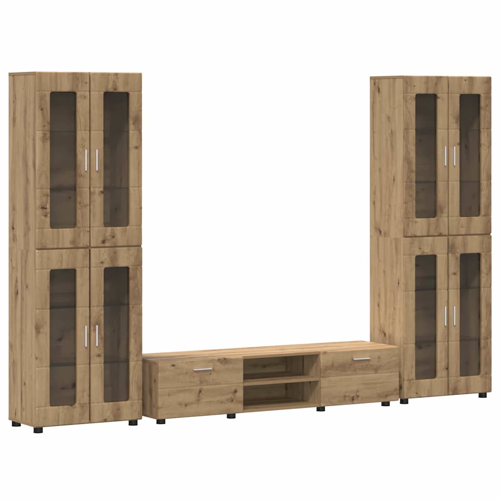 Set TV komoda FLORIN 3 pcs Umjetnički hrast Konstruirano drvo