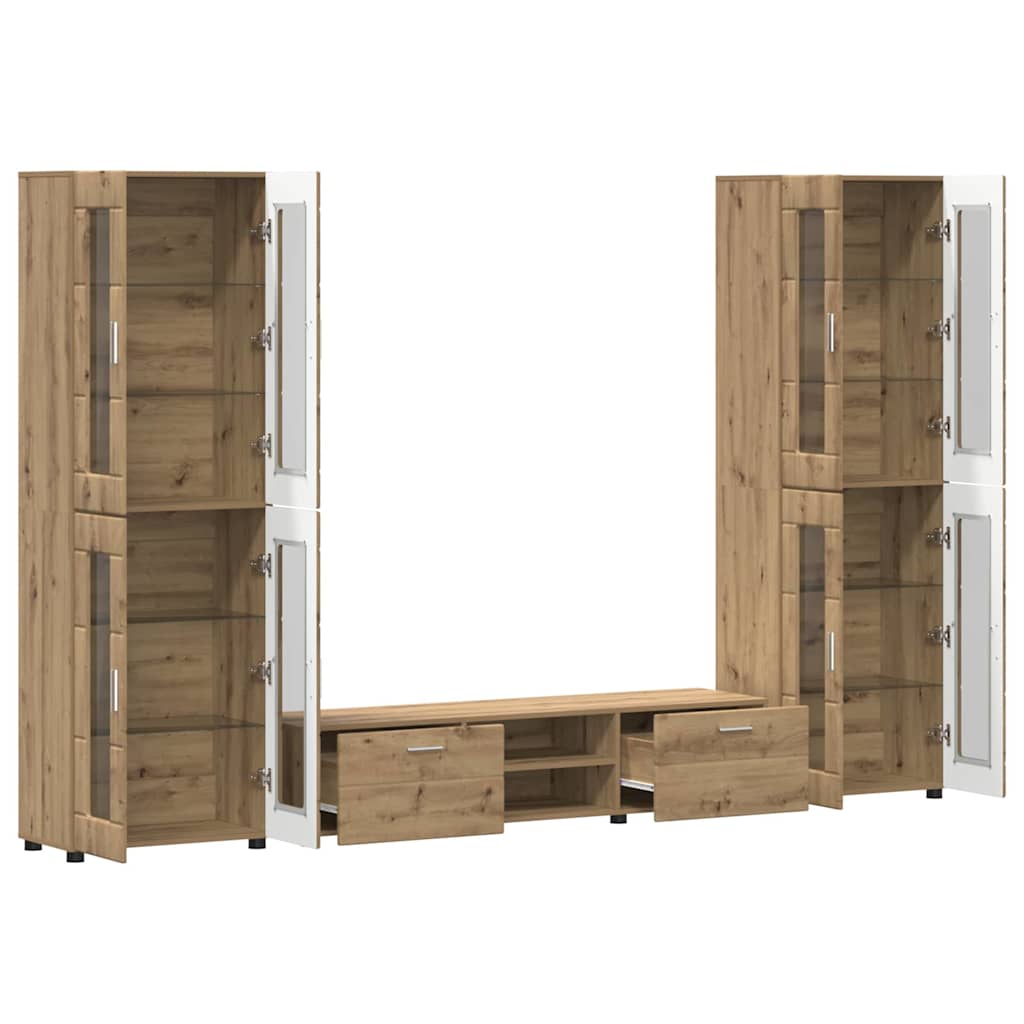 Set TV komoda FLORIN 3 pcs Umjetnički hrast Konstruirano drvo